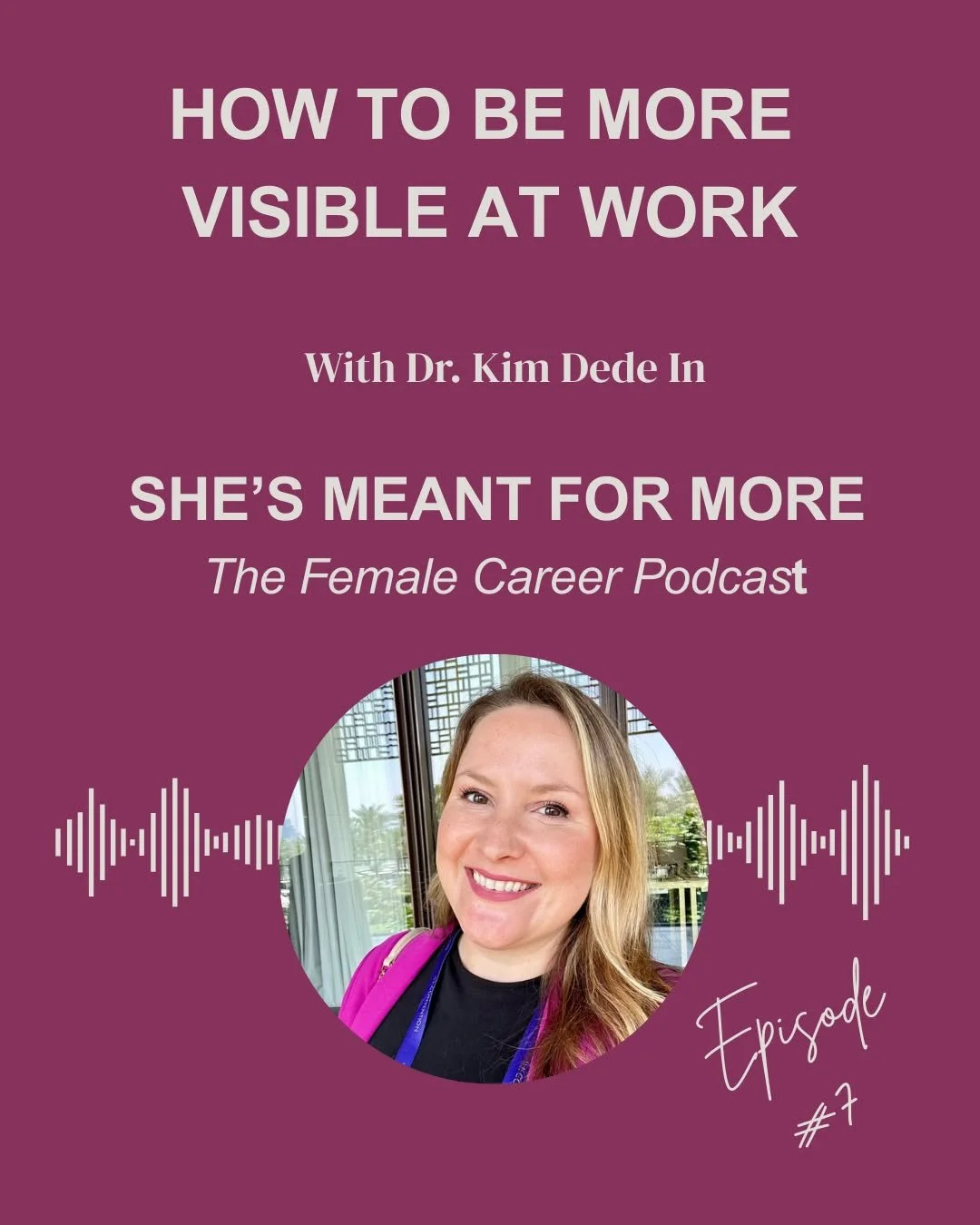 Being busy can feel productive, but it can also keep you invisible.

🎙️ In our latest episode of SHE'S MEANT FOR MORE - The Female Career Podcast, we talk about why visibility matters in the workplace and how it creates options, growth, and movement