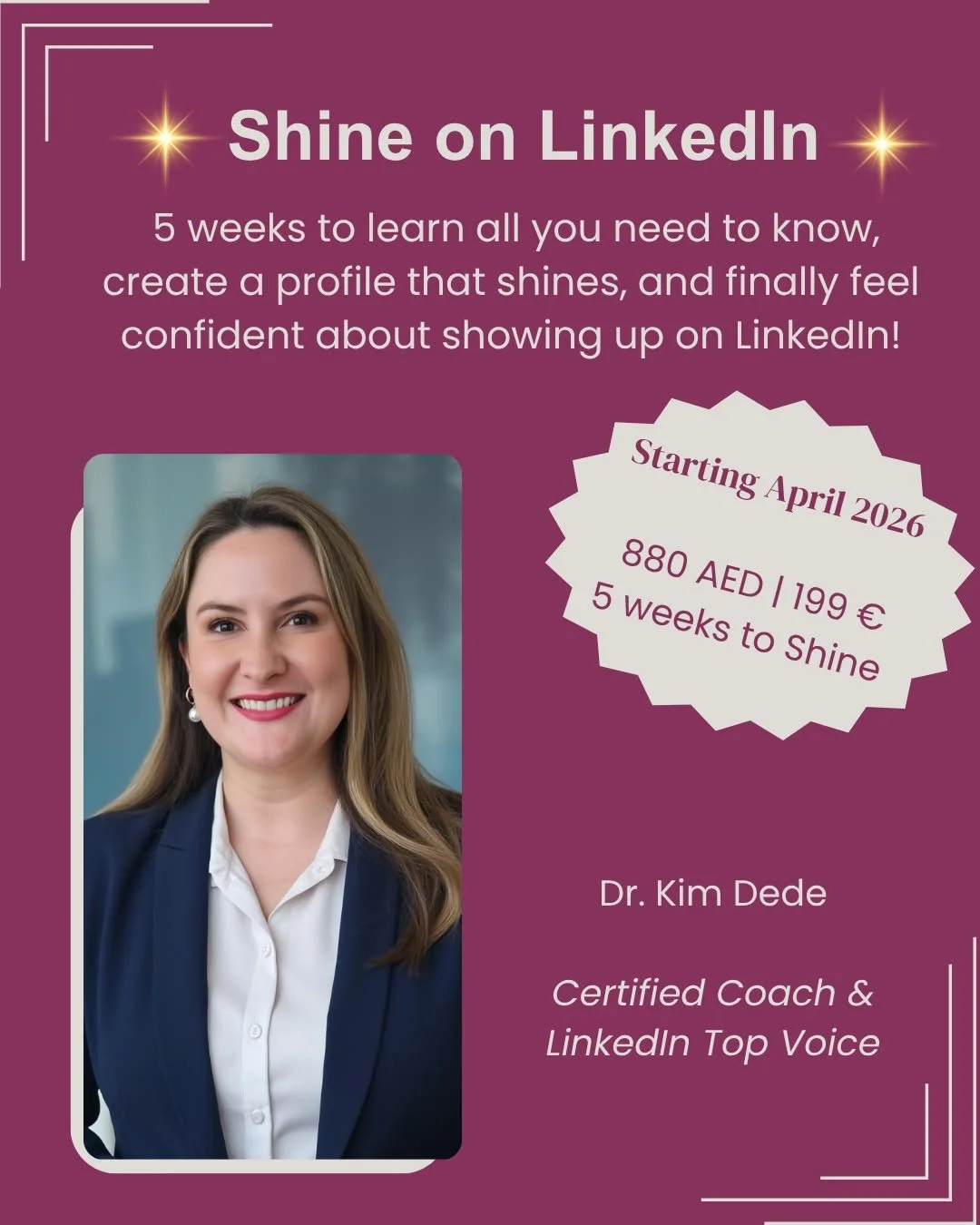At The Dede Company our 5-week online program ✨ Shine On LinkedIn ✨ is designed to help you:

✔ Master the essentials
✔ Build a strong profile
✔ Show up with confidence 
✔ Enhance your connections

👉 DM us or click the link in bio to join the April 