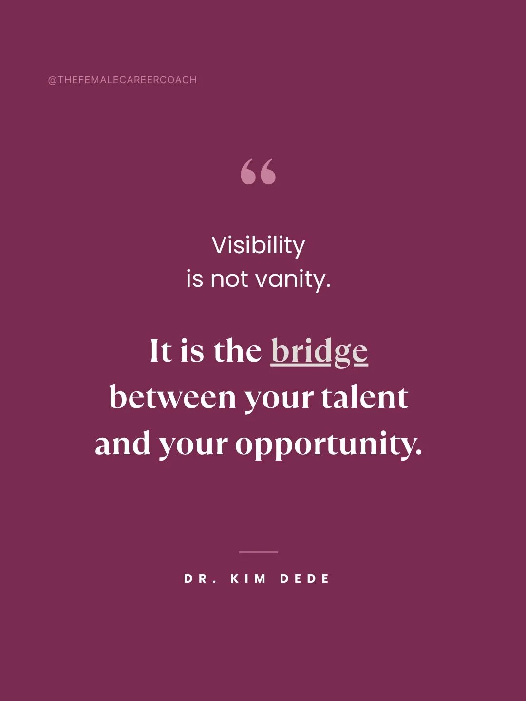 Visibility is not about being loud.
It&rsquo;s about being clear.
About showing what you do, how you think, and why it matters.

That&rsquo;s what creates opportunities.

If you&rsquo;re ready to stop being overlooked and start being recognized:
Shin