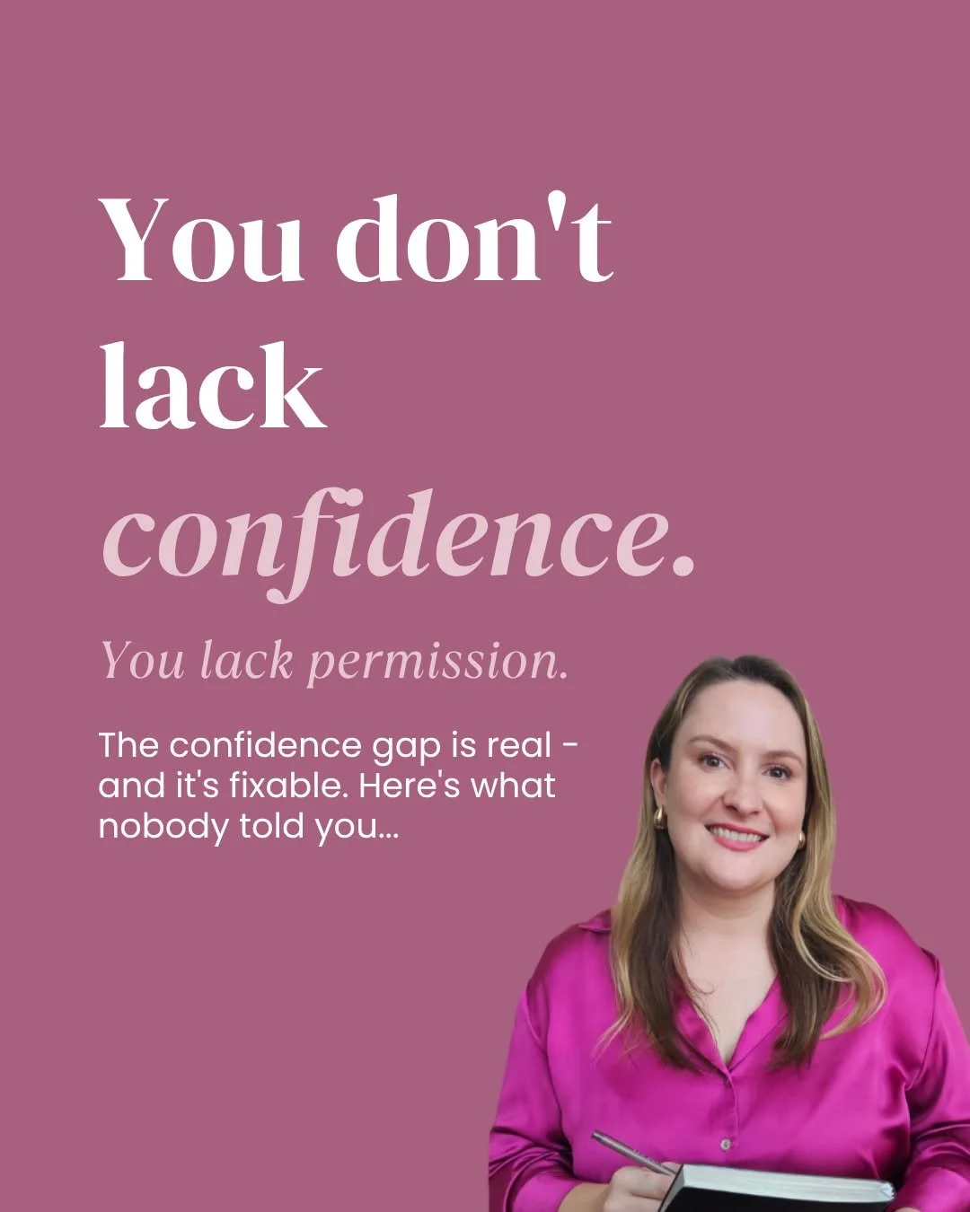 You don't lack confidence. You lack permission. 
 
The statistics are stark. Women apply for jobs only when they meet 100% of the criteria. Men apply at 60%.

That's not a skill gap. That's a permission gap and it's costing brilliant women their next