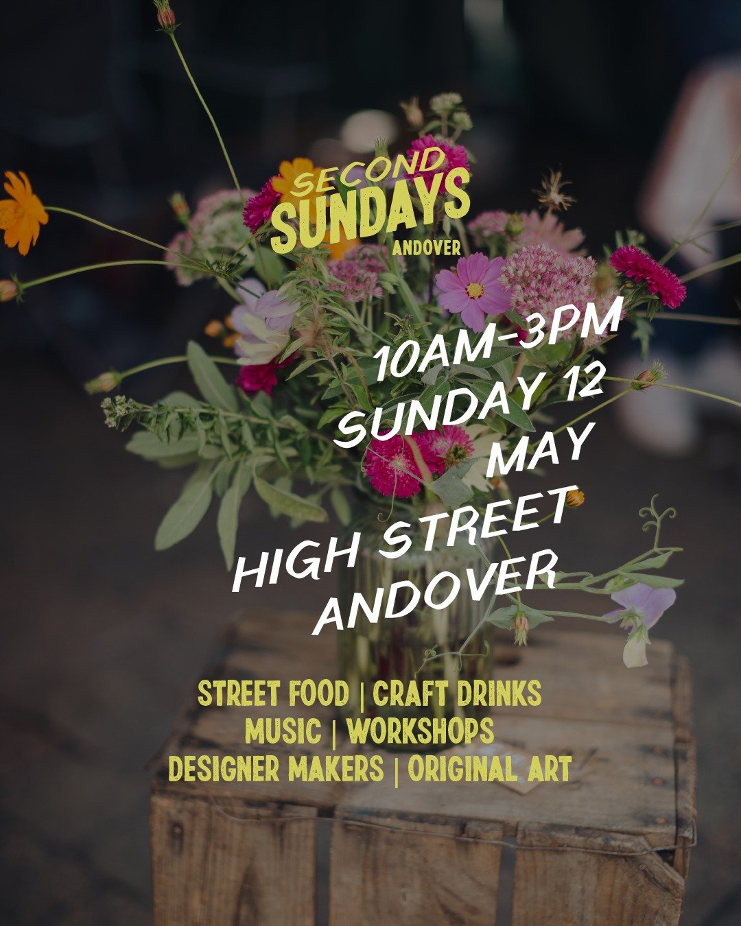 📢 Next market: Sunday 12 May 📢

We'll be springing back onto Andover High St in a few weeks' time, to bring you local traders, delicious street food, music and more.

Keep an eye out 👀 for more details coming soon. 

#hampshire #markets #hampshire