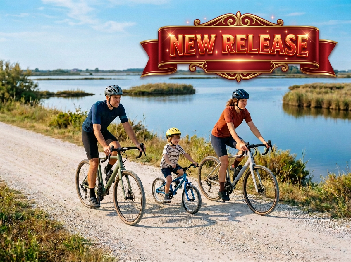 Family Cycling Gravel Roads Comacchio