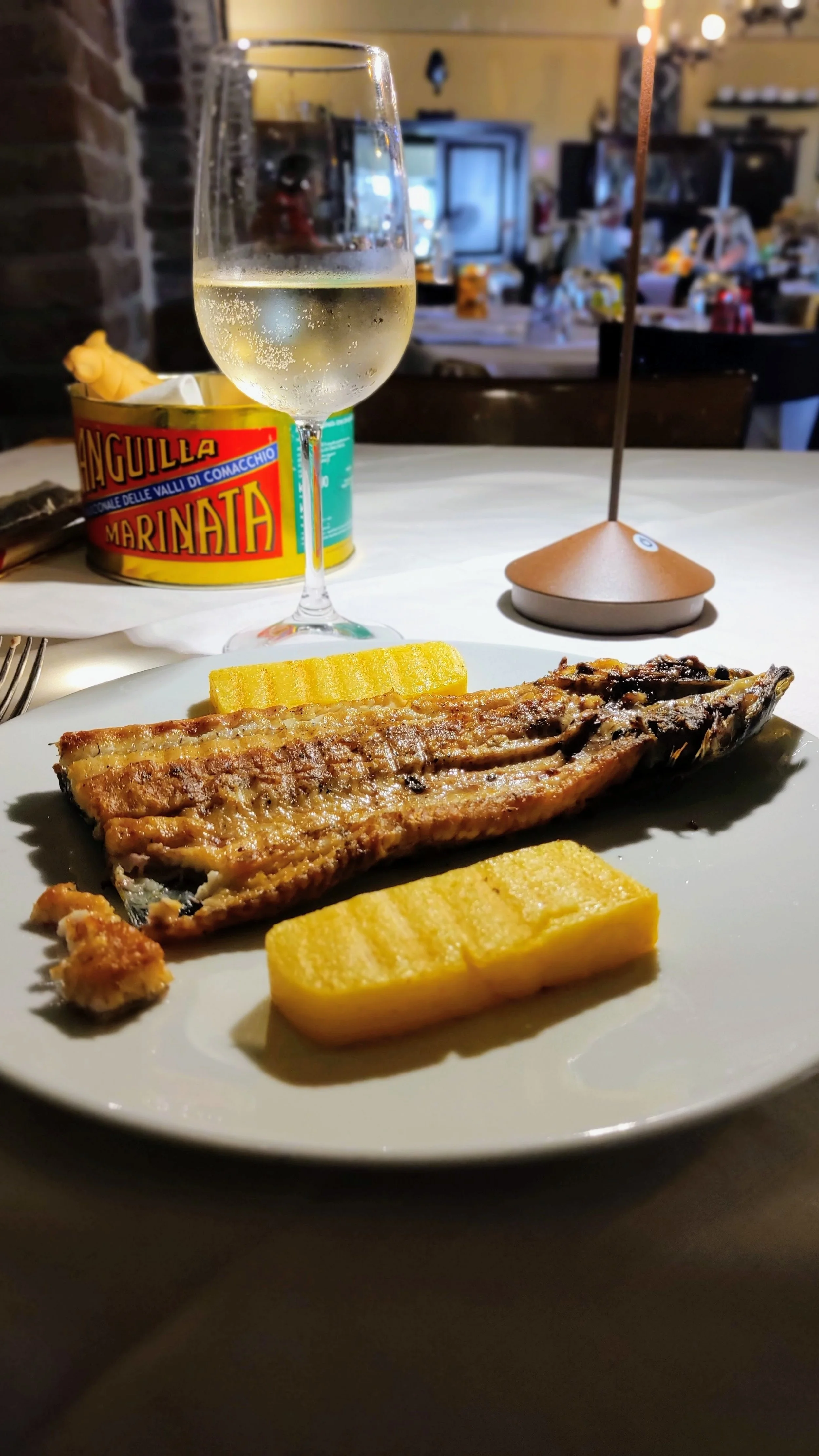 Grilled Eel with local polenta from Comacchio