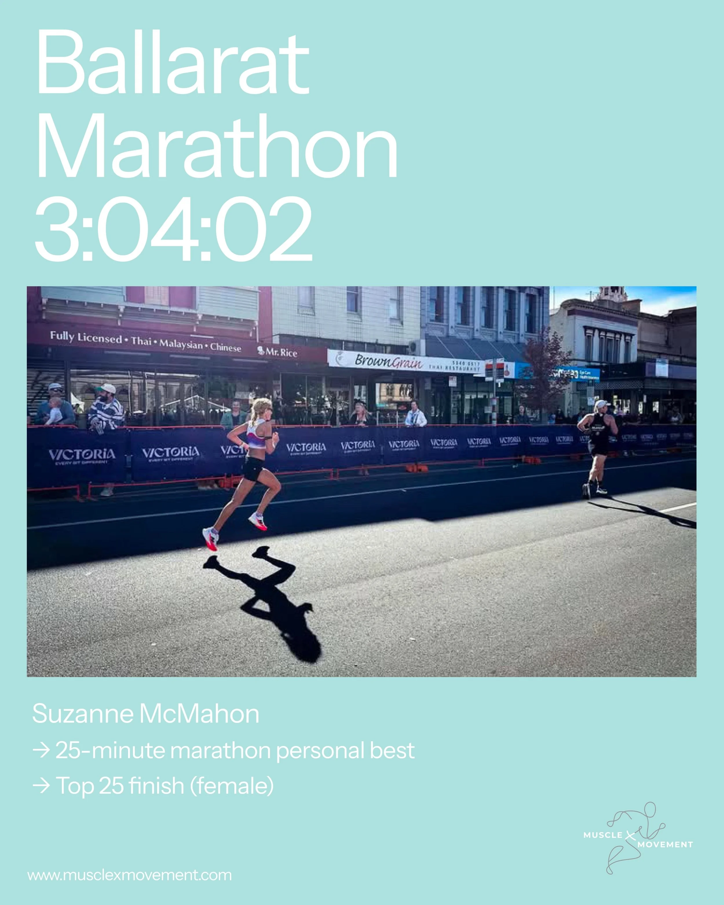 CLIENT SPOTLIGHT ✨ 

Suzanne just shaved an incredible 25 minutes off her marathon PB &mdash; crossing the line in an outstanding 3:04:02 🏃🏼&zwj;♀️🔥

After a major injury setback just a few years ago, this performance is a true reflection of her r