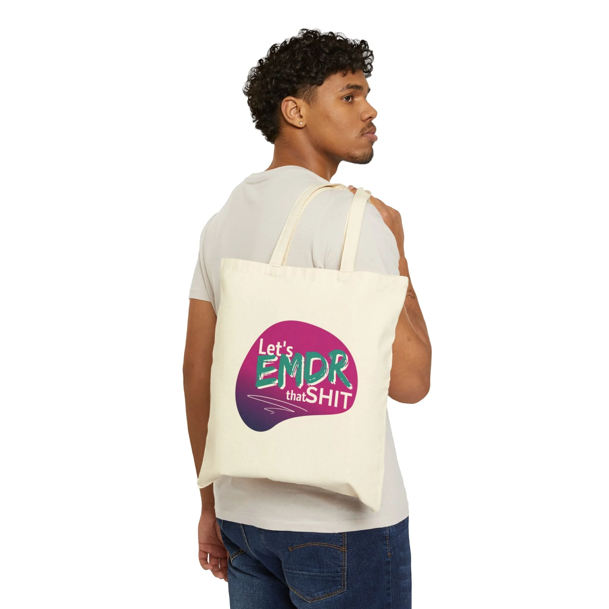 Let's EMDR That Shit™  Tote Bag | Cotton Canvas Therapy Tote