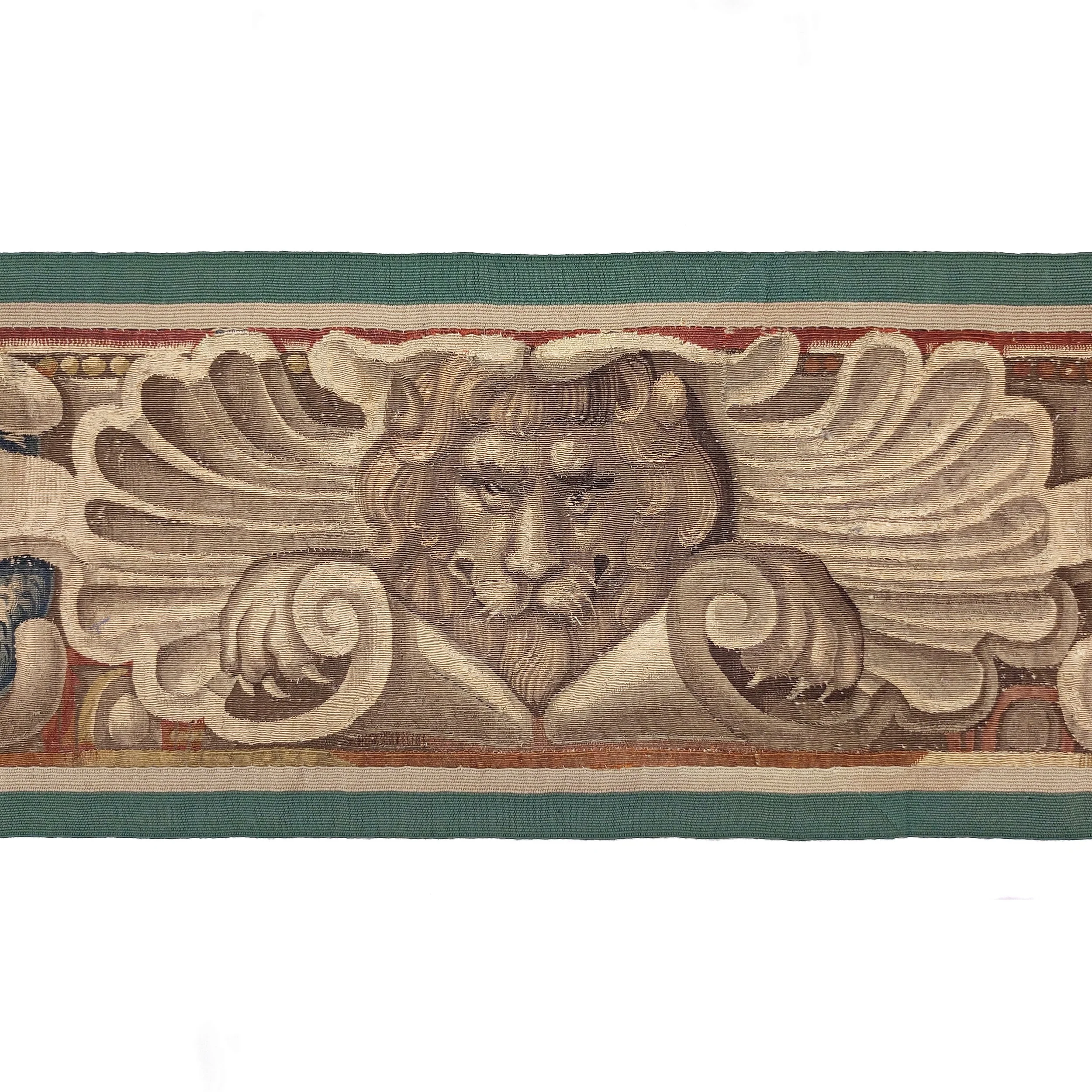 Tapestry Brussels 17th century border lion and dolphins 3.jpg