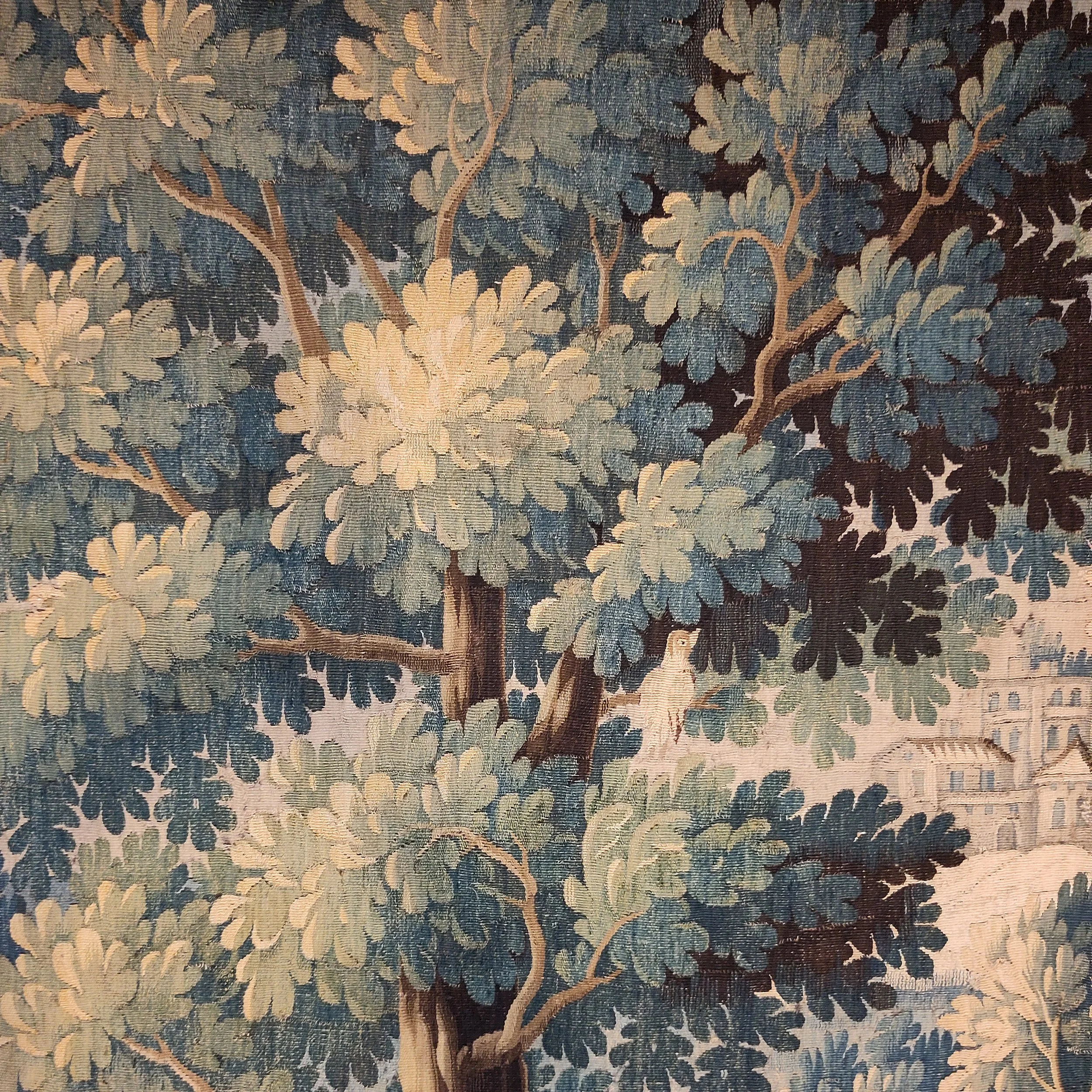 Tapestry Aubusson verdure circa 1700 two birds border 7.jpg