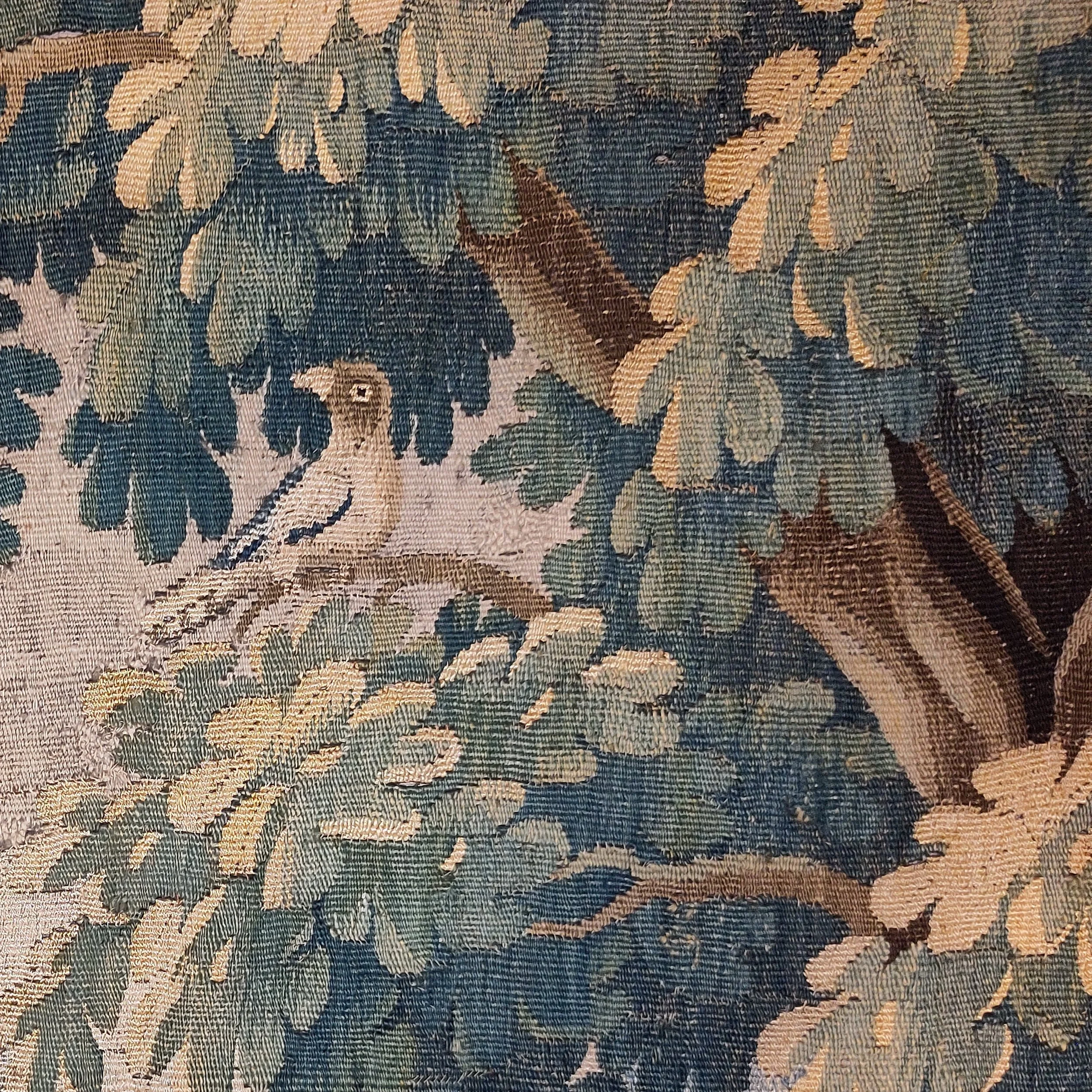 Tapestry Aubusson verdure circa 1700 two birds border 6.jpg