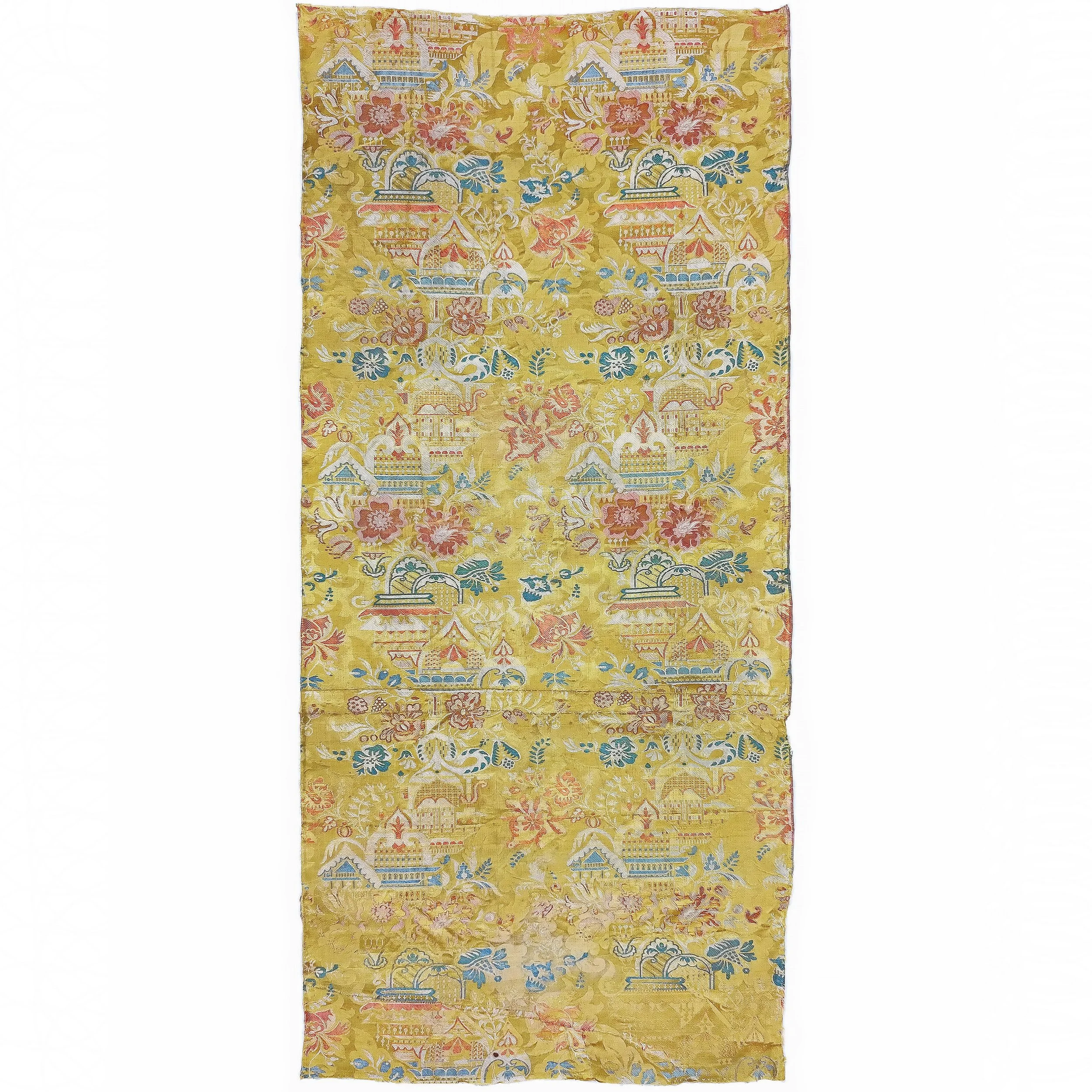 Silk 18th century Spitalfields brocade yellow Leman 1.jpg