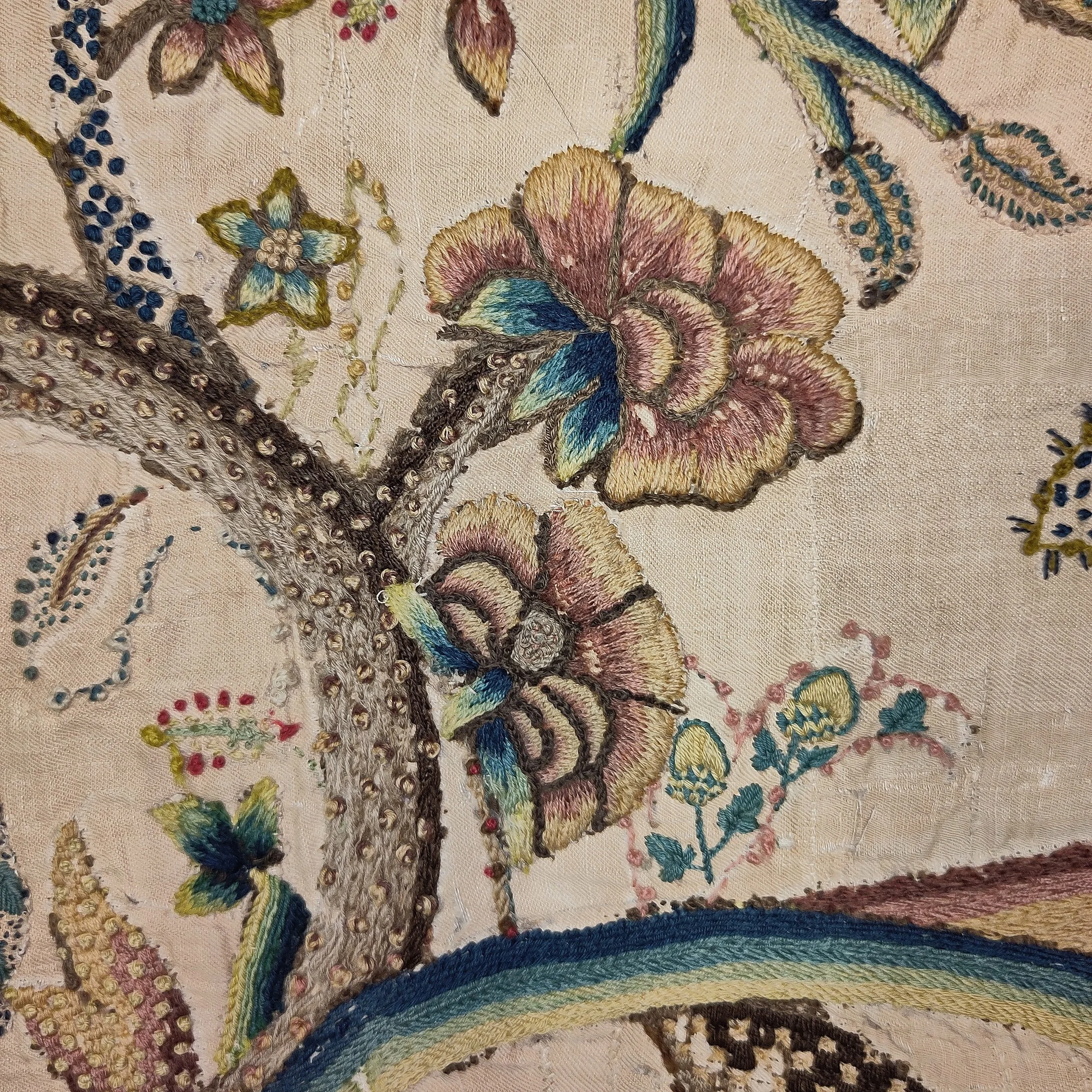 Crewelwork 17th century English mounted panel 4.jpg
