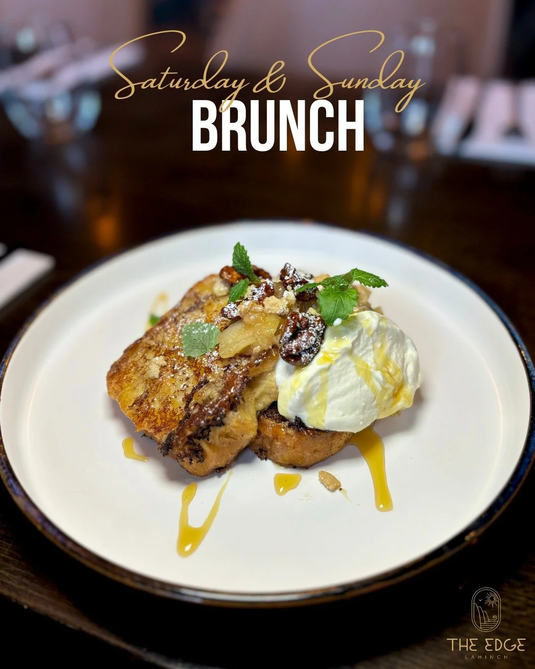 Brunch plans? We&rsquo;ve got you covered 🍳✨

Join us at The Edge Lahinch every Saturday from 11am&ndash;2pm for the perfect brunch,  great food, great coffee, and the best way to spend your weekend mornings.

Start your Saturday the right way. See 