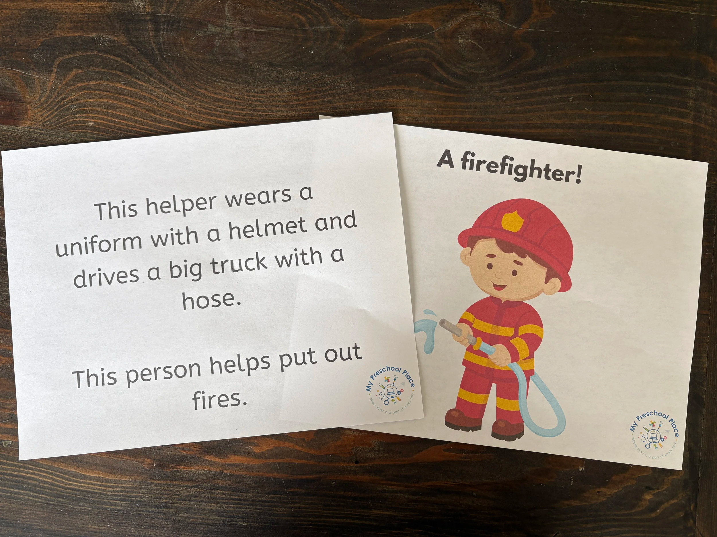 Community Helpers Guessing Game (free download!)