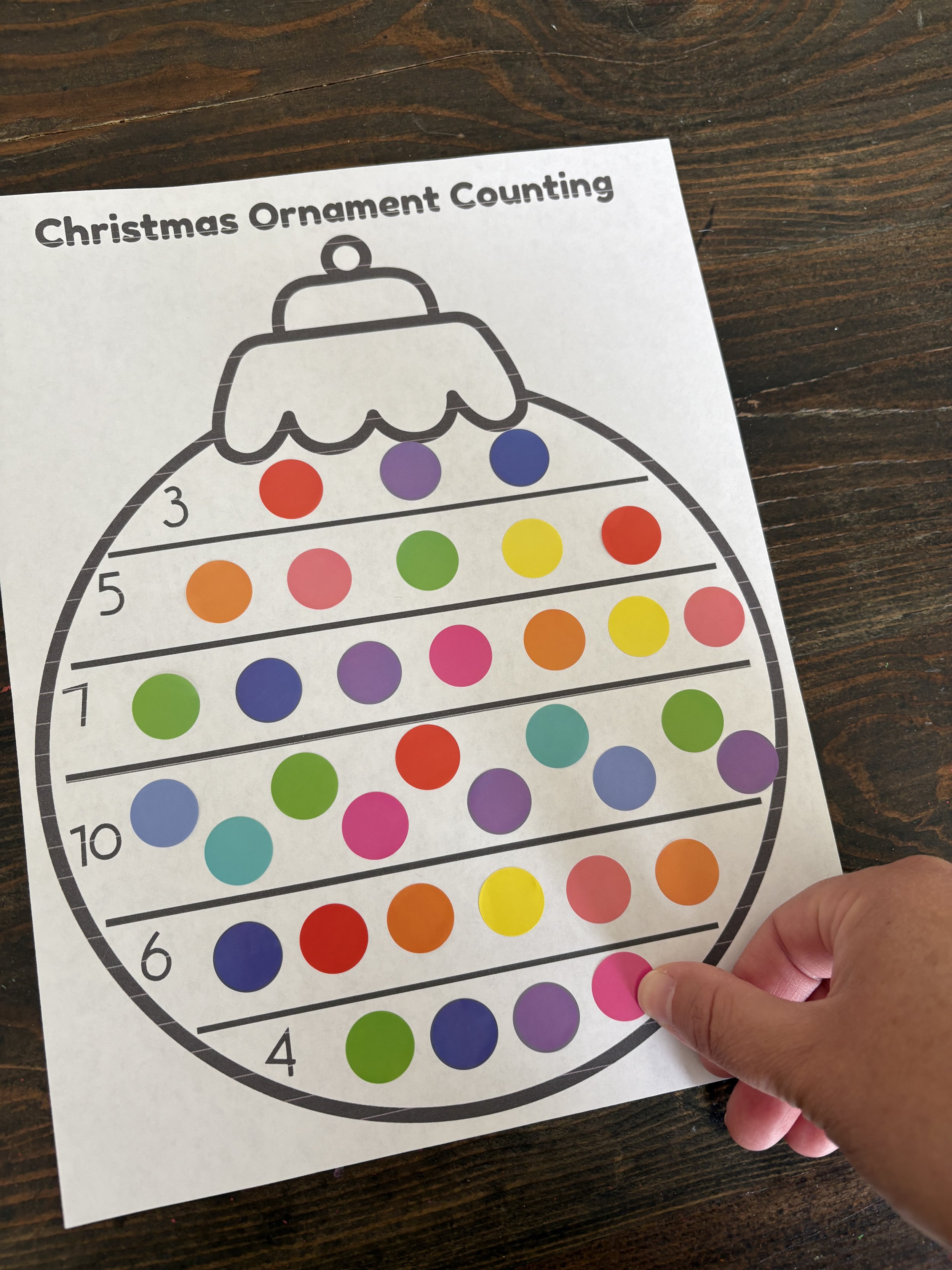 Christmas Ornament Counting (free download)