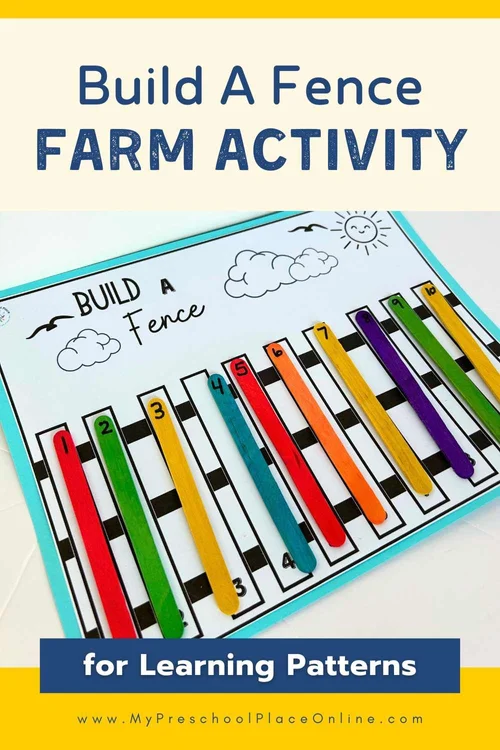 Build A Fence Farm Patterns [free download] — My Preschool Place