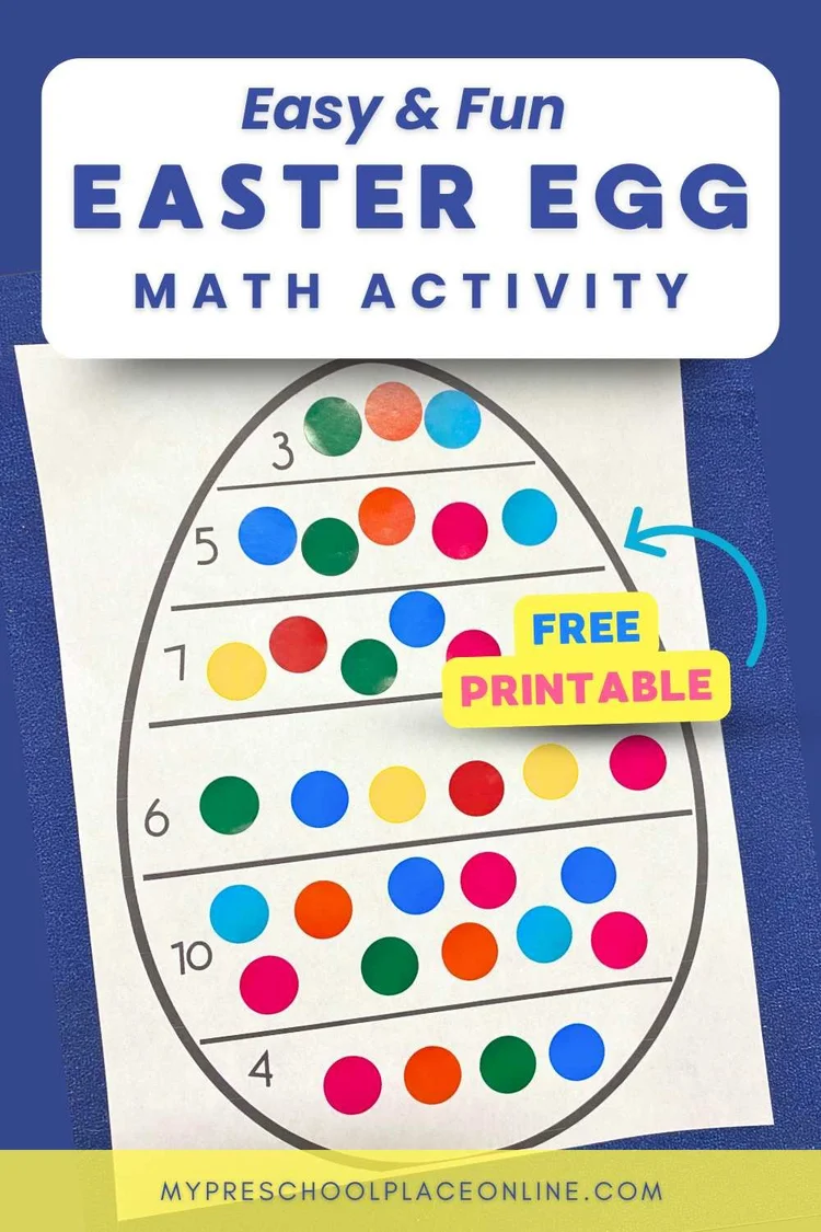 Easter Egg Sticker Math [free download] — My Preschool Place