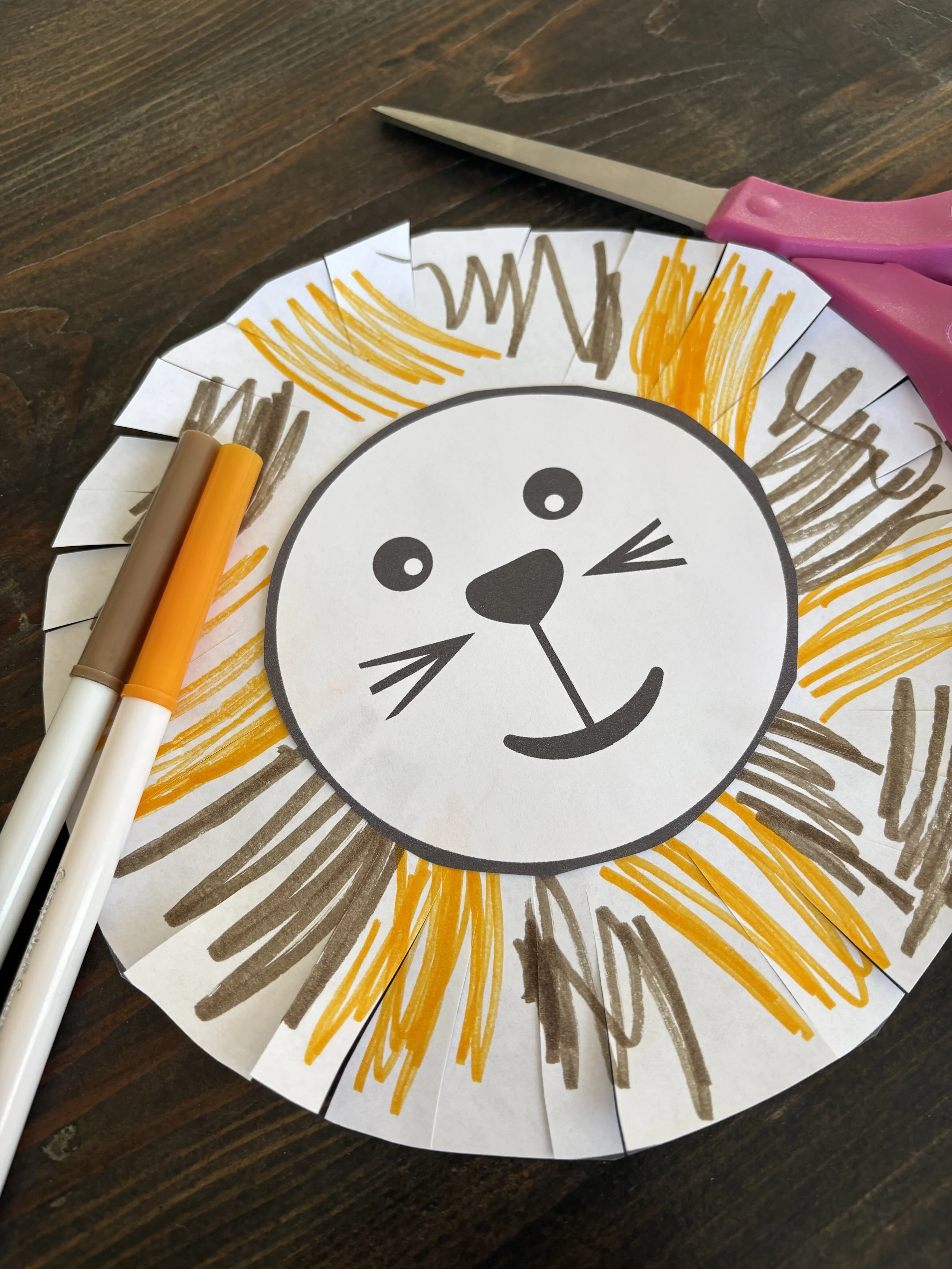 Make A Lion Scissor Skills Practice (free download!)