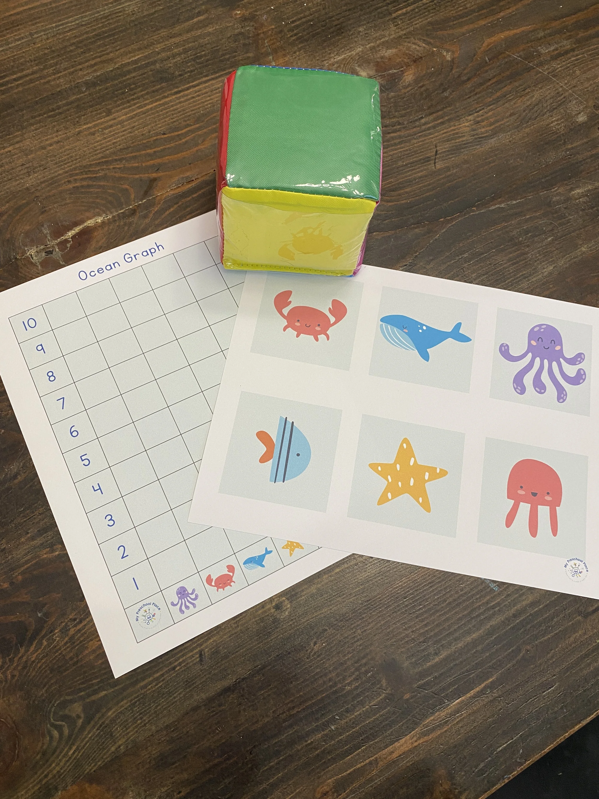 Ocean Roll &amp; Graph Math Activity