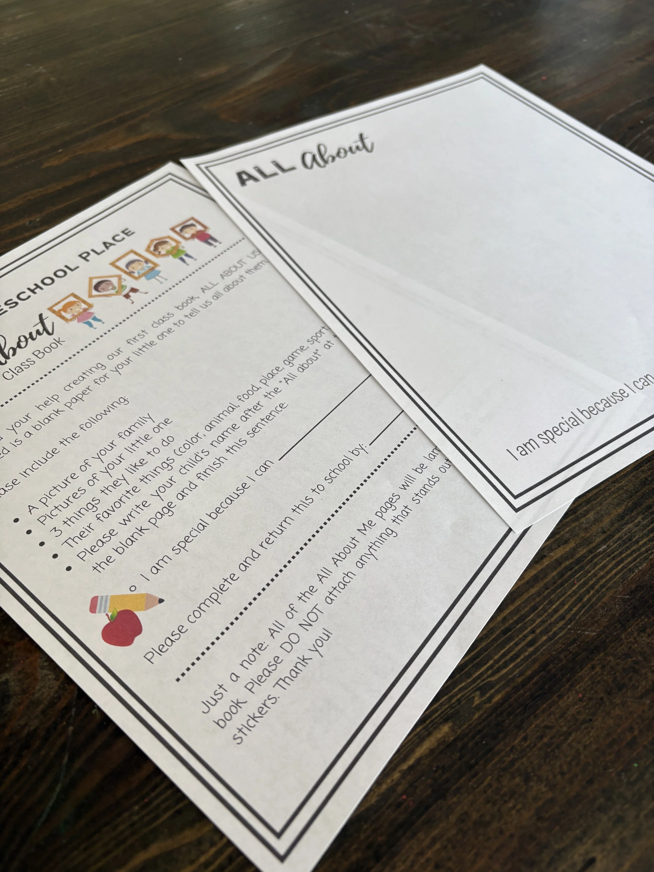 All About Me Page (free download!)