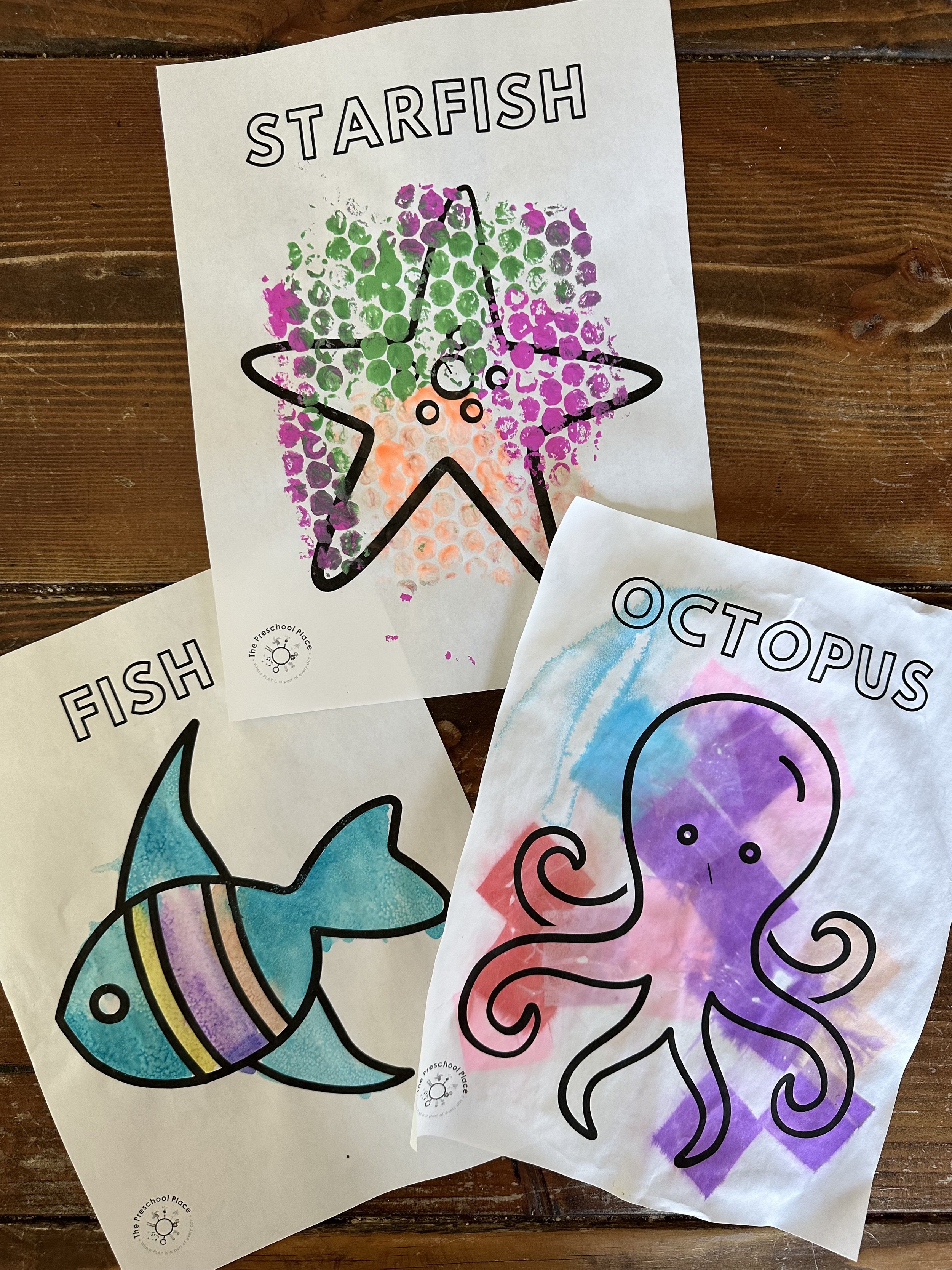 Cool Ocean Art Project for Kids Using Salt and Watercolor Paint