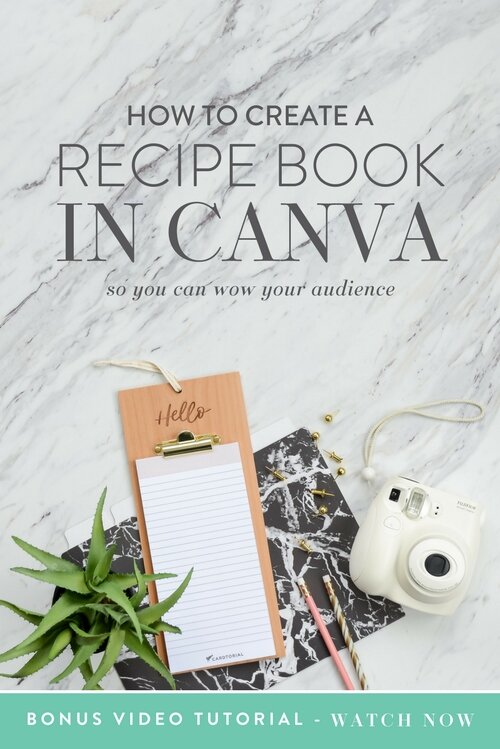 Blank Recipe Book - Canva Template