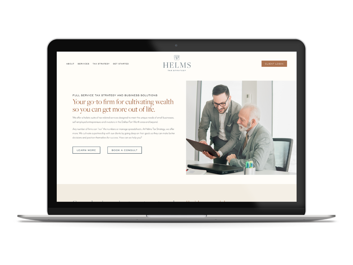 Helms Tax Strategy : Brand and Website Design