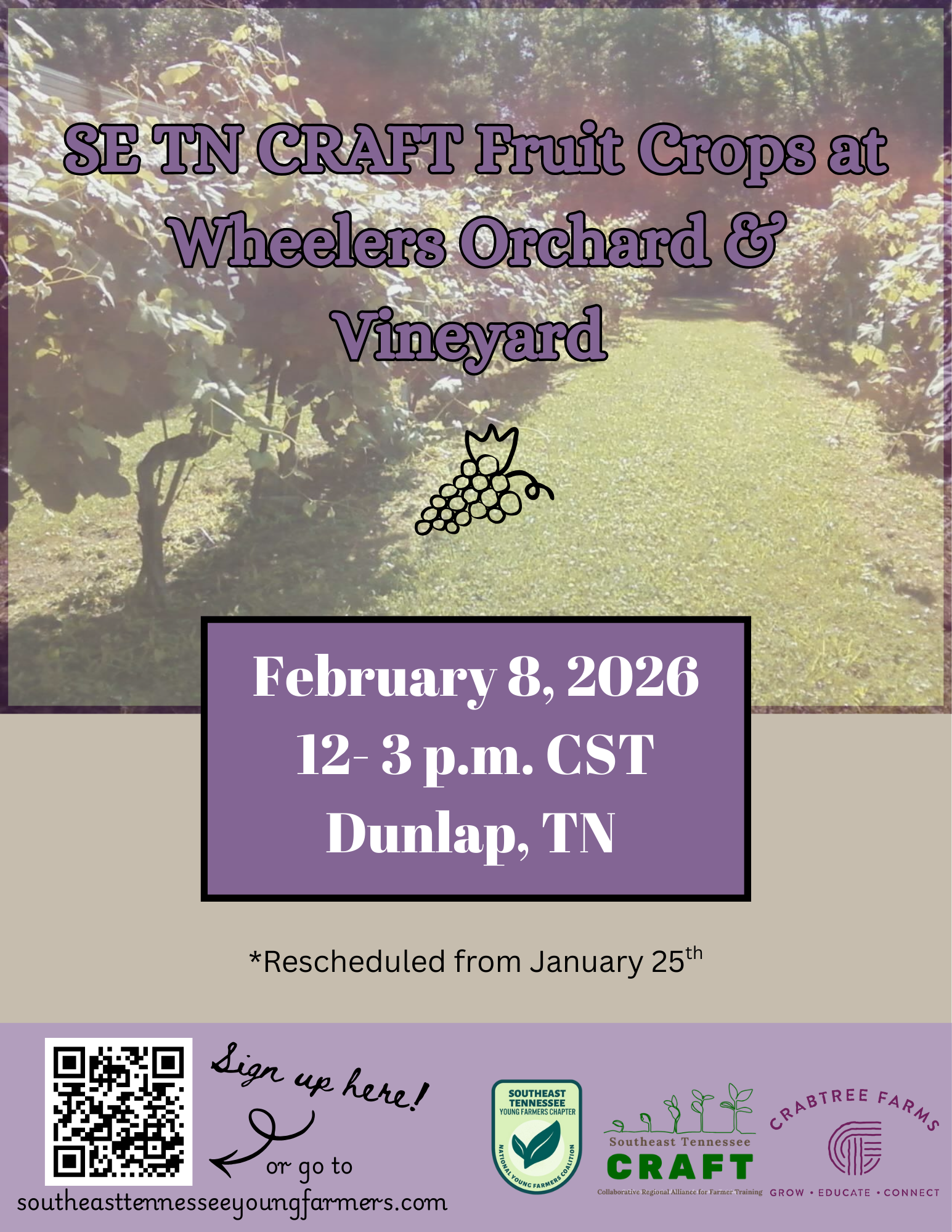 (Rescheduled) CRAFT Fruit Crops Workshop