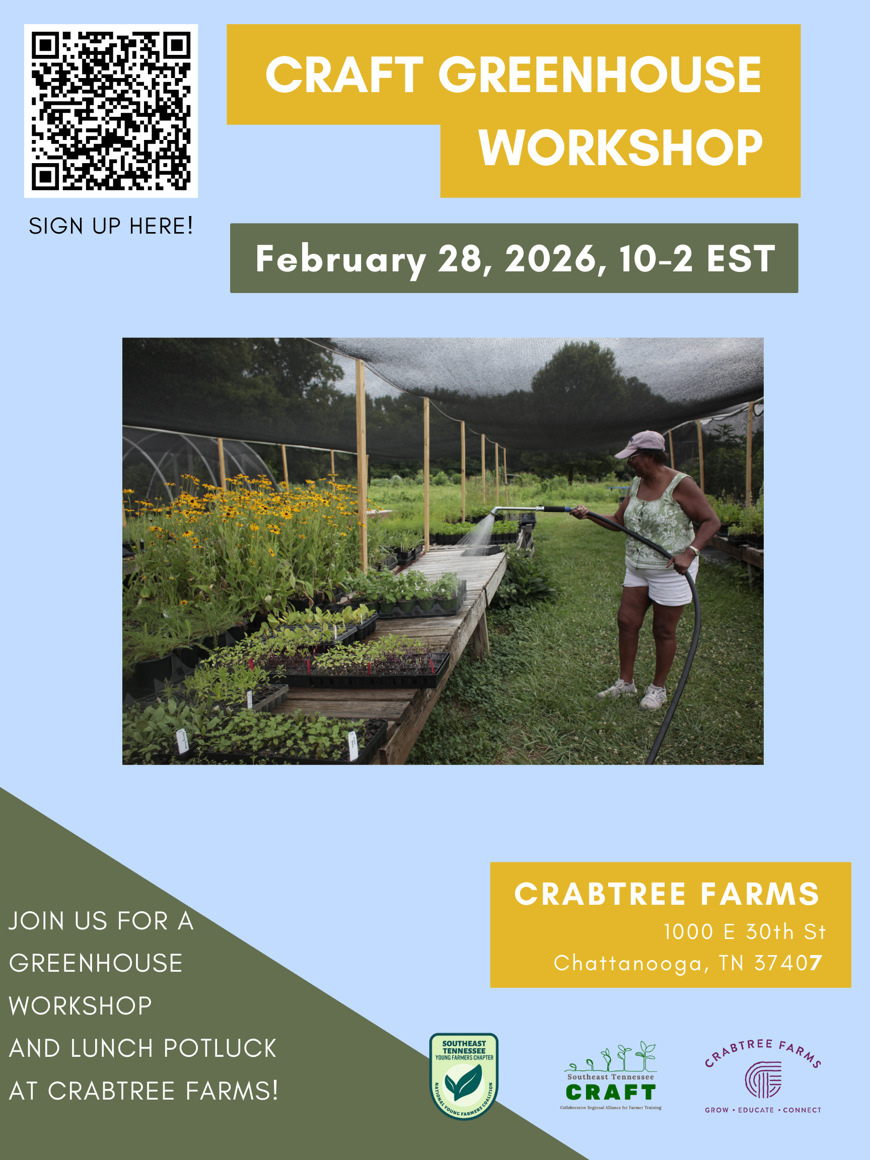 CRAFT Greenhouse Workshop at Crabtree Farms 