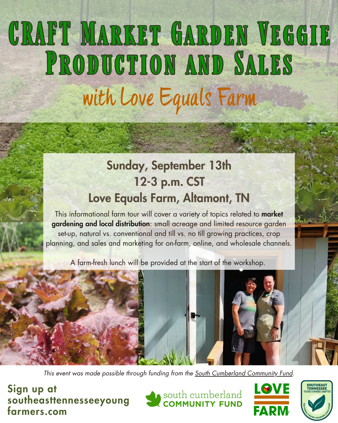 CRAFT Market Garden Veggie Production and Sales at Love Equals Farm