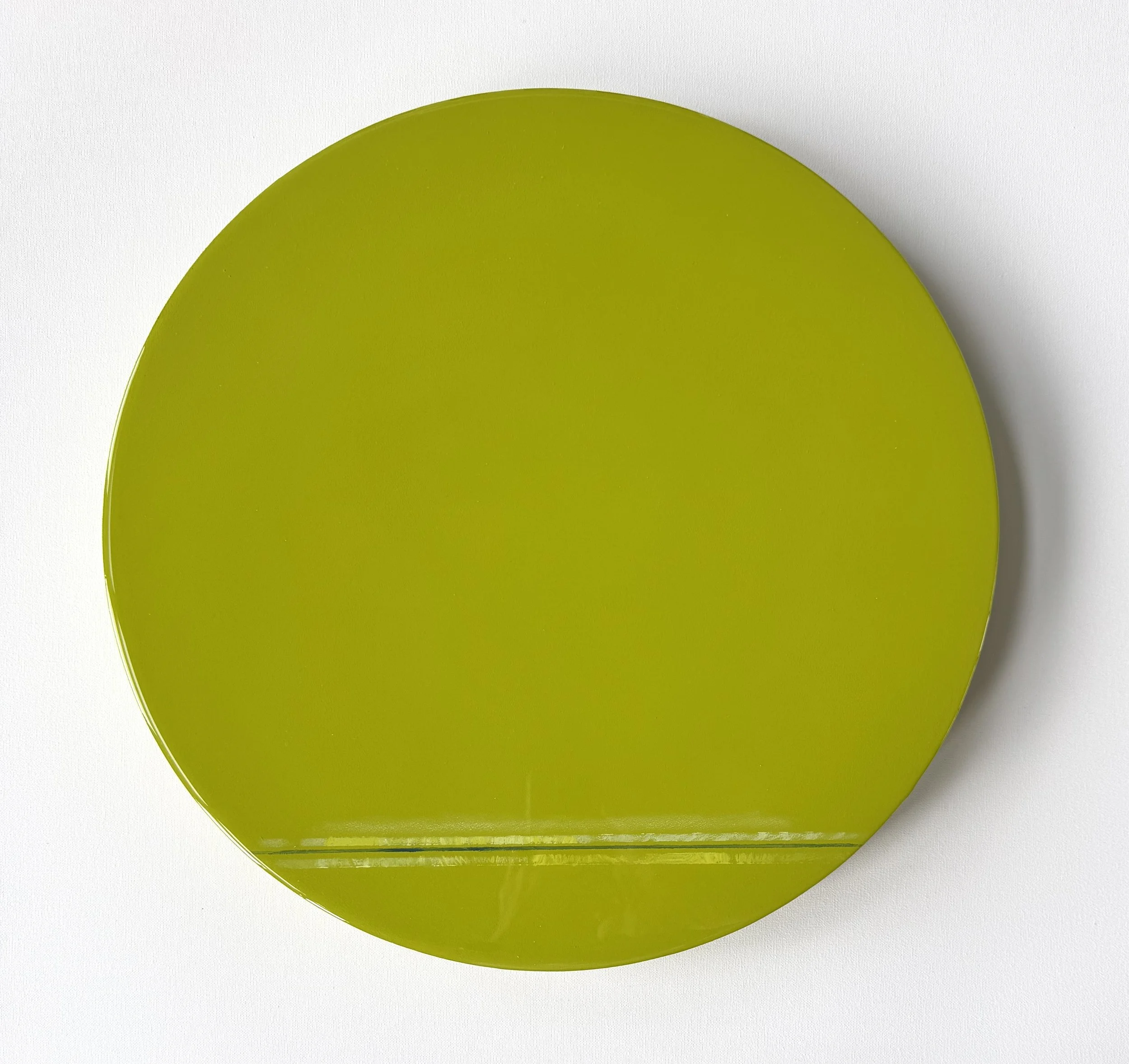 Chartreuse Memory, $375.00,  , 18", acrylic on panel with resin