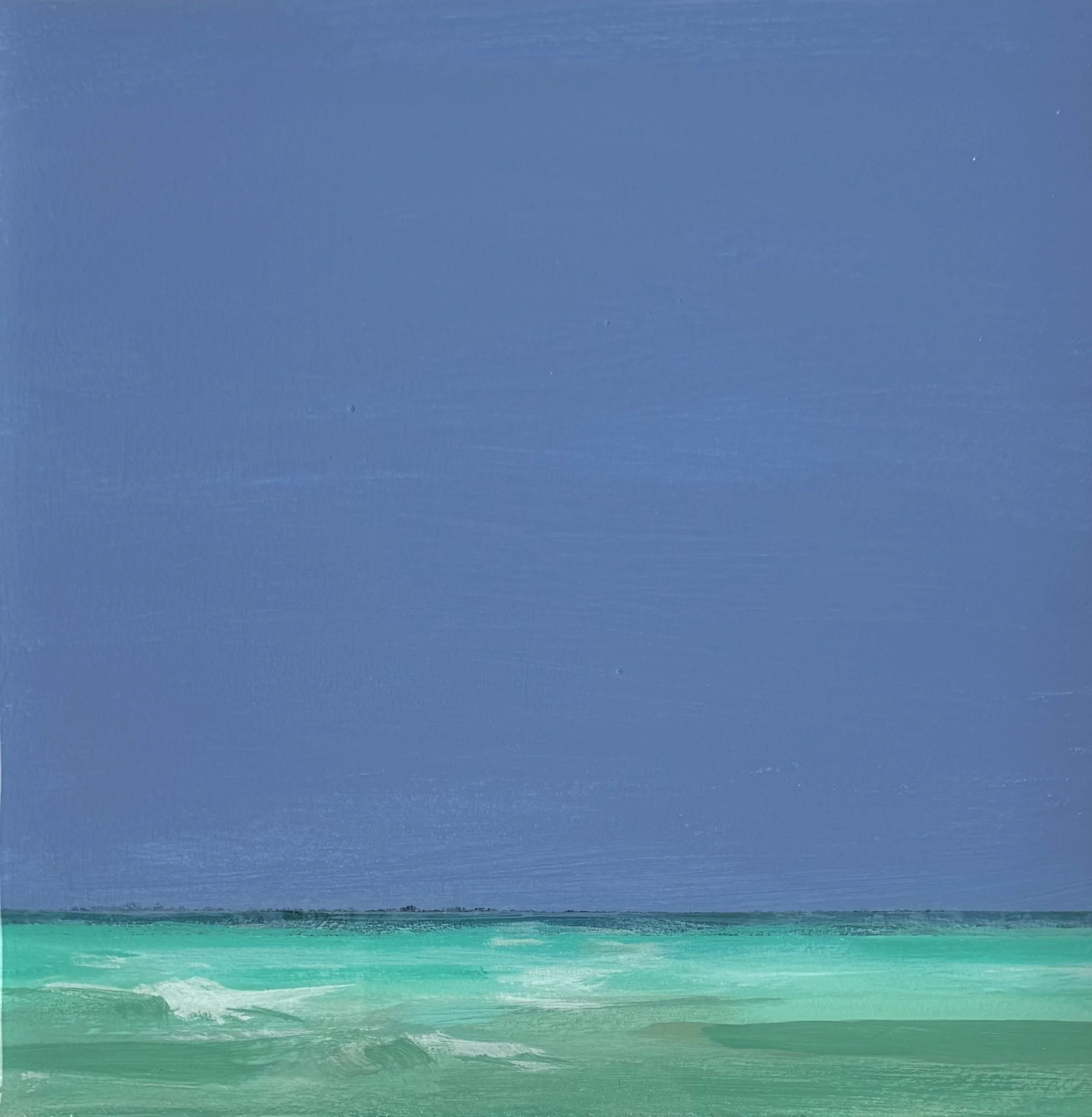 Riviera Maya,Passing Storm, SOLD,  , 6"x6", acrylic on panel with resin