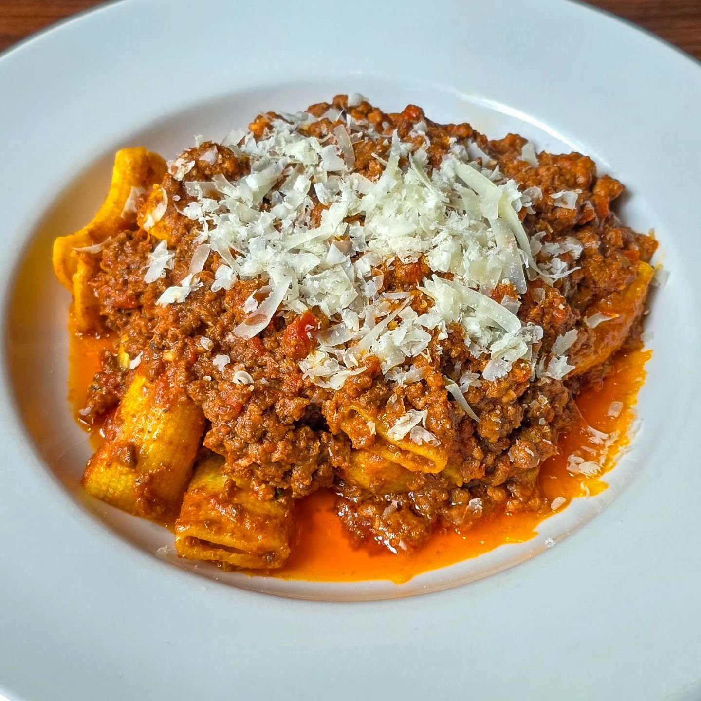 Lunch starts at 11 am.

Have you tried our house-made rigatoni al ragu? We serve our rigatoni with a ragu of beef, pork, and tomato sauce finished with parmesan cheese. 
.
Open 11 am-9 pm Tue - Sat.
Call 205-593-4241 for reservations.

#ragu #rigaton
