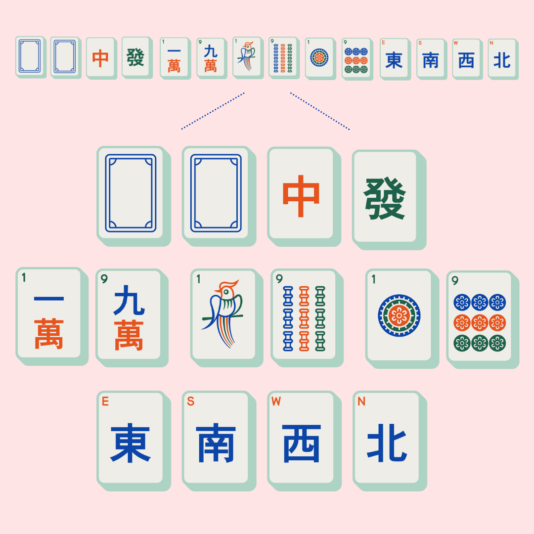 Jeu De Mahjong Exclusif - Pièce Unique - Liang Schan Moor - Bois - Occasion