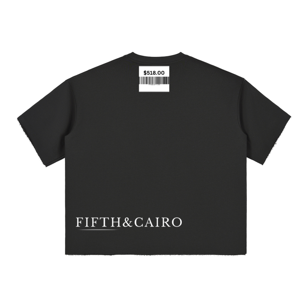 LVSE cropped T-shirt, Cropped fitted T-shirt, Raw hem crop top, Black cropped T-shirt, Charcoal gray crop top, Streetwear crop tee,