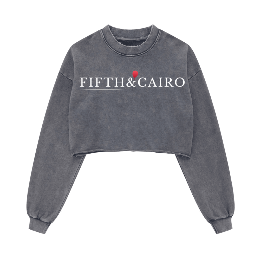 DISTRESSED CROPPED CREW NECK