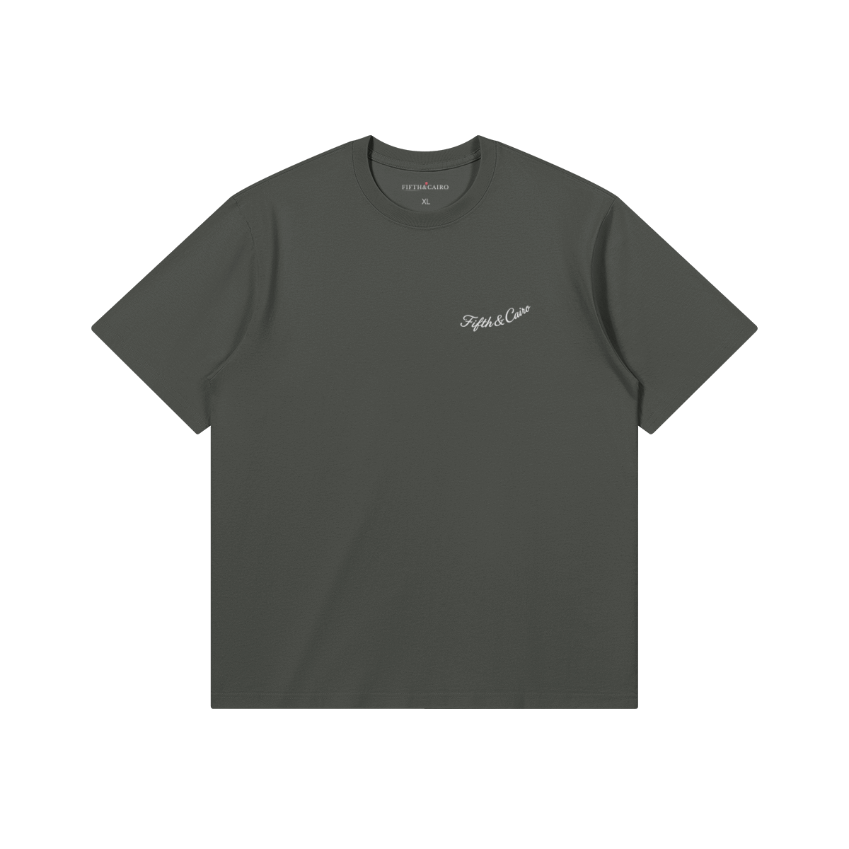 FIFTH&CAIRO script T-shirt product photo, alternate view