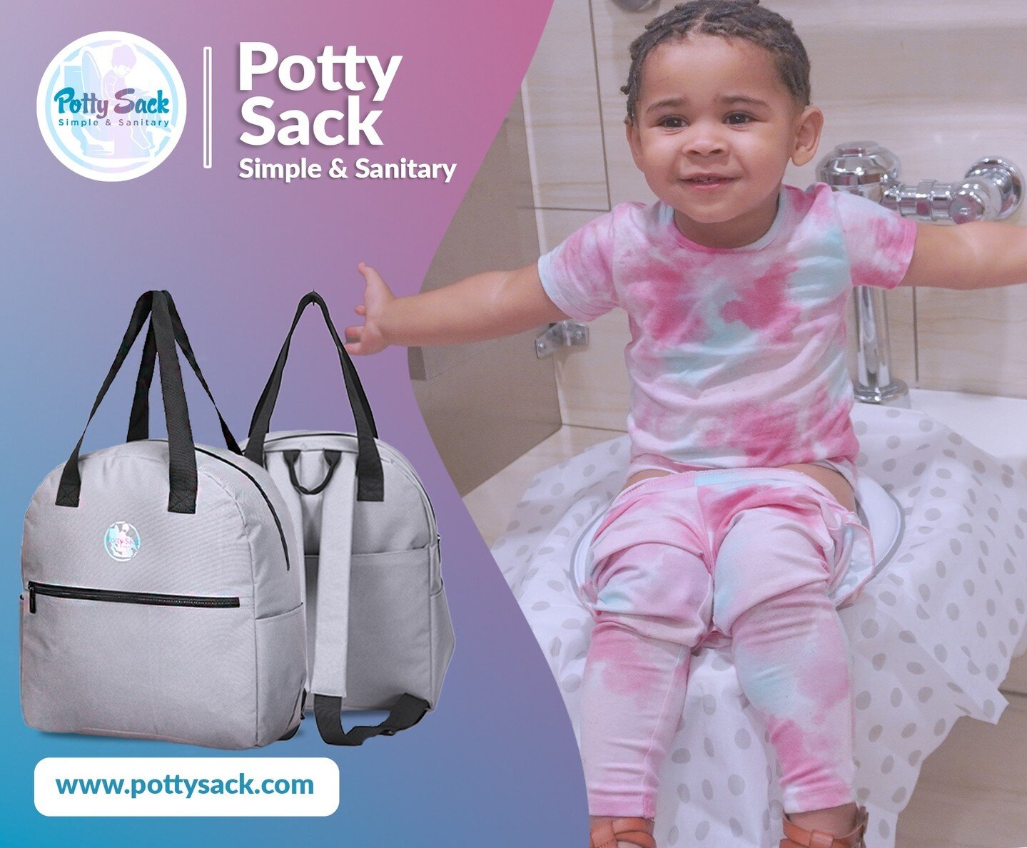 Toilet Covers to keep your Toddler from touching the dirty toilet and Potty Sack so your Toddler can sit comfortably.

Check out our Potty Sacks by Clicking the Link in the Bio!