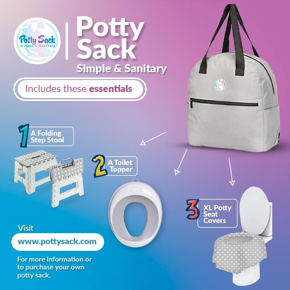 Our Potty Sacks come with Everything seen above! They also come with enough room for any other belongings you may need throughout the day! 

Check Out Our Potty Sacks at pottysacks.com