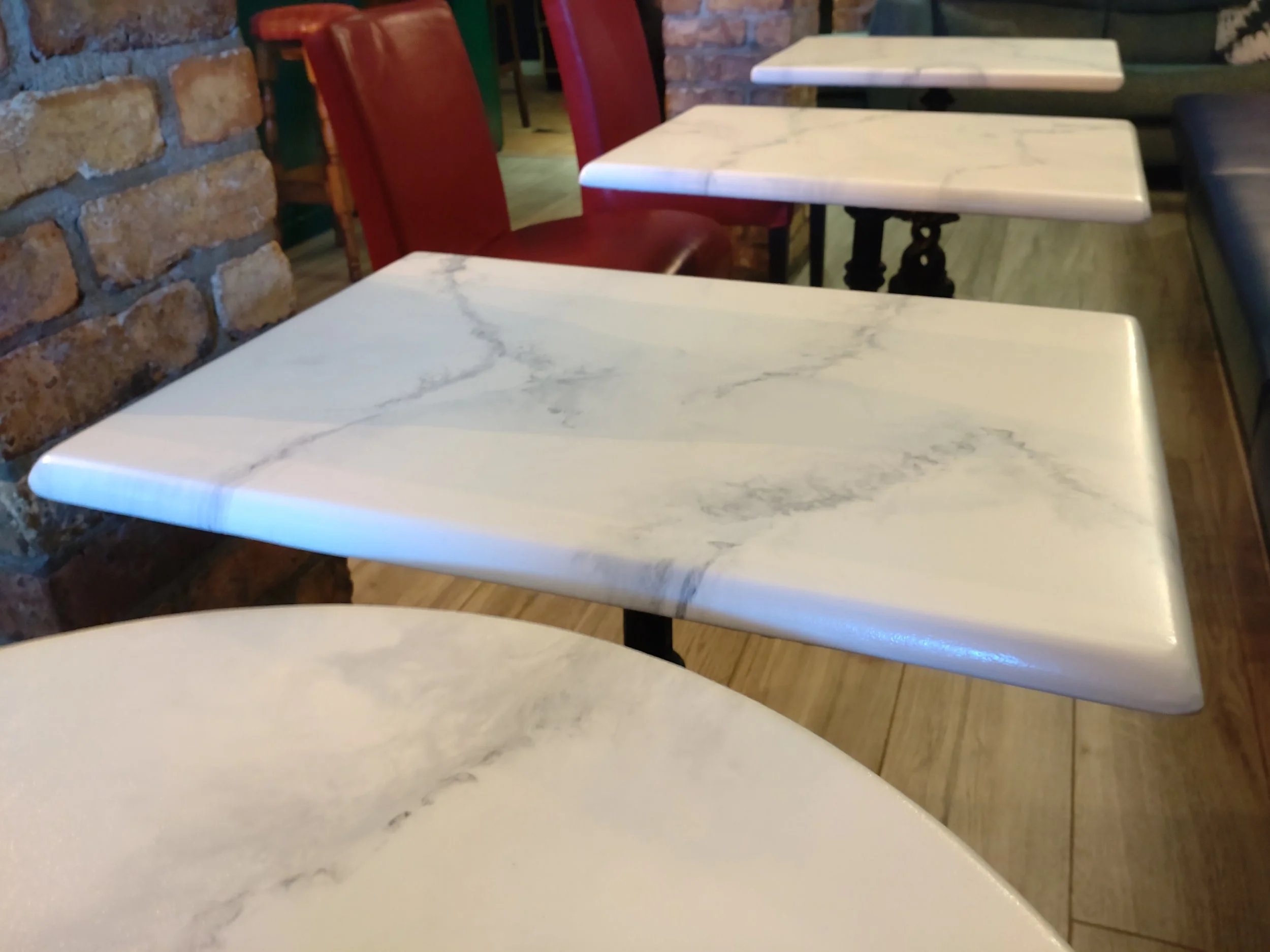 White Marble Epoxy Resin in Belfast — Epoxy Rox Resin Contractor