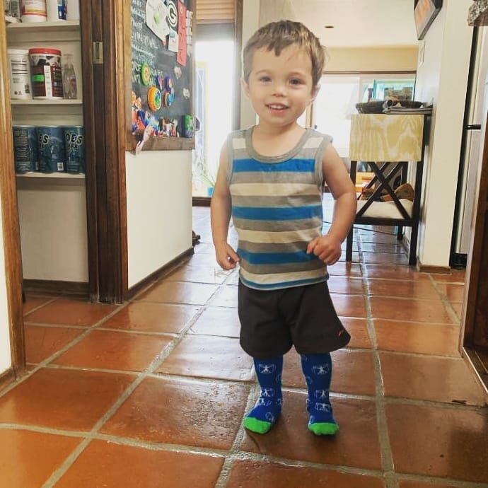 Cal rocking the new Machine Solutions Inc socks! @lrae27 @dannybogen