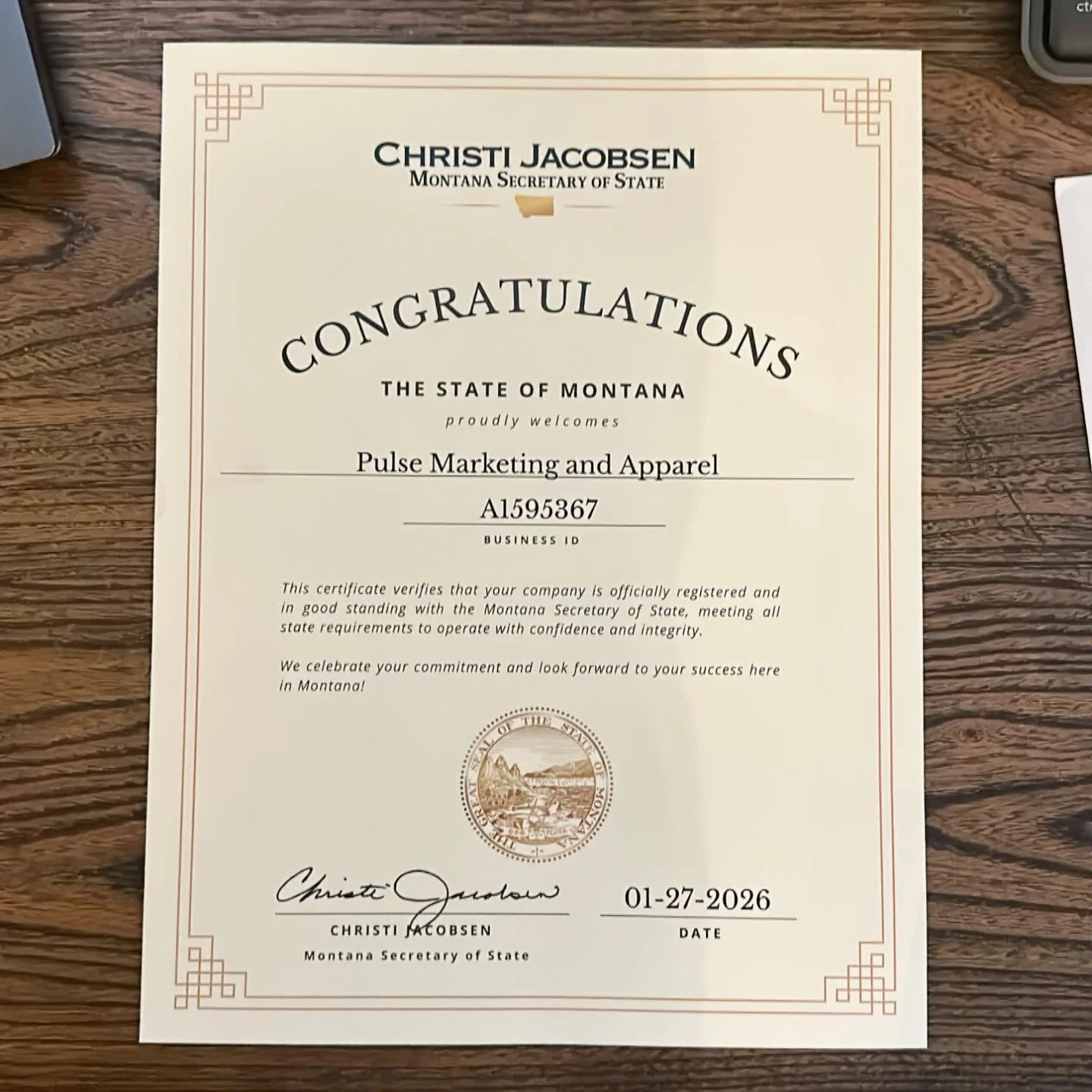 I moved to Montana in 2017. @pulsemktg took the long road. Officially a Montana company!