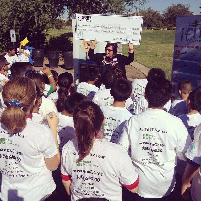 Proud to be a part of @phxchildrens and @kohls check presentation ceremony today! #shirts #apparel #screeenprint #phoenix #promos #printing