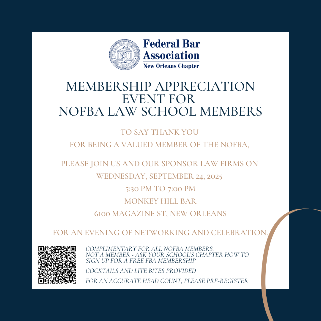 FBA Membership Appreciation Event for our Law School Members