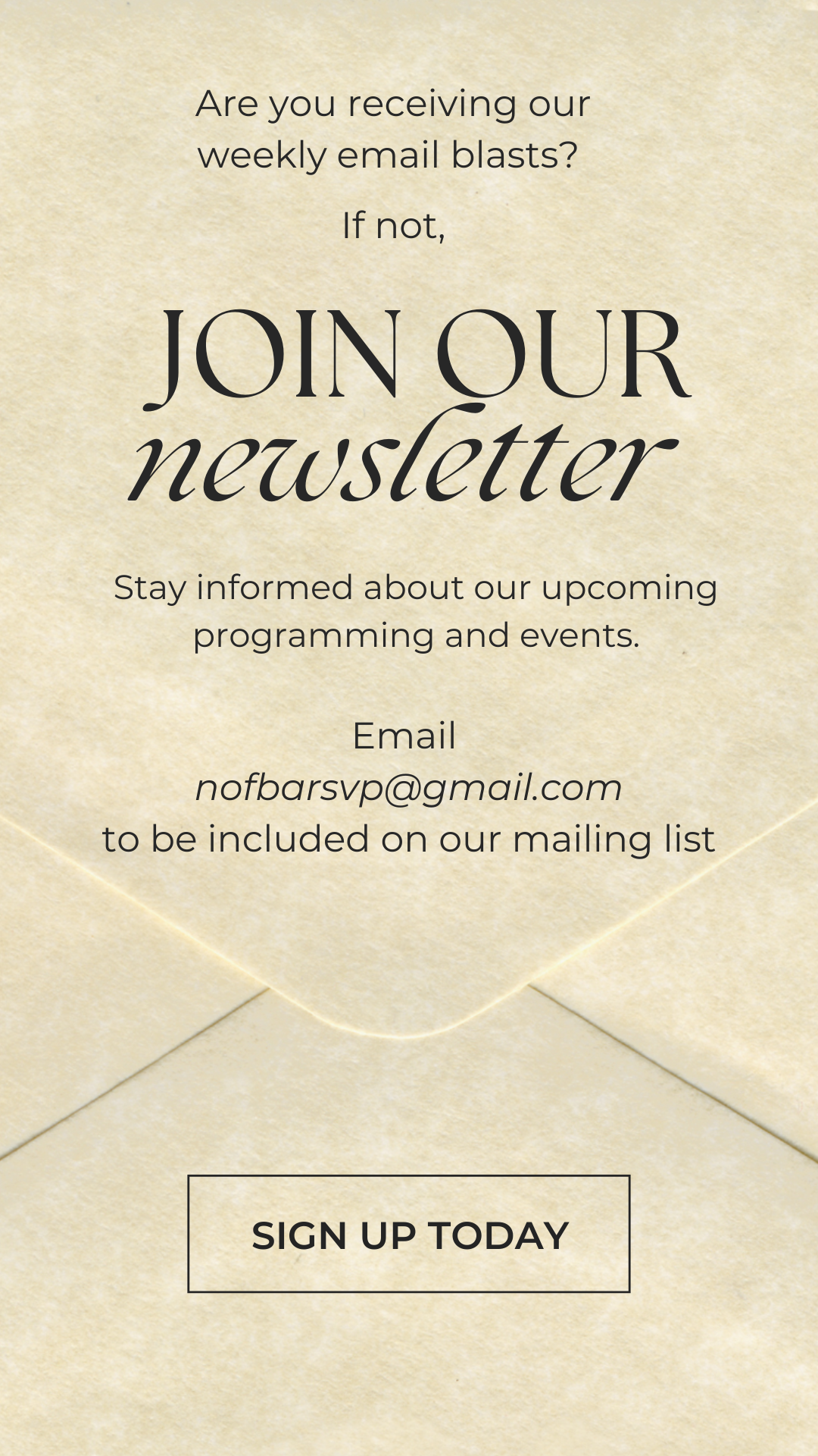 Join our Newsletter