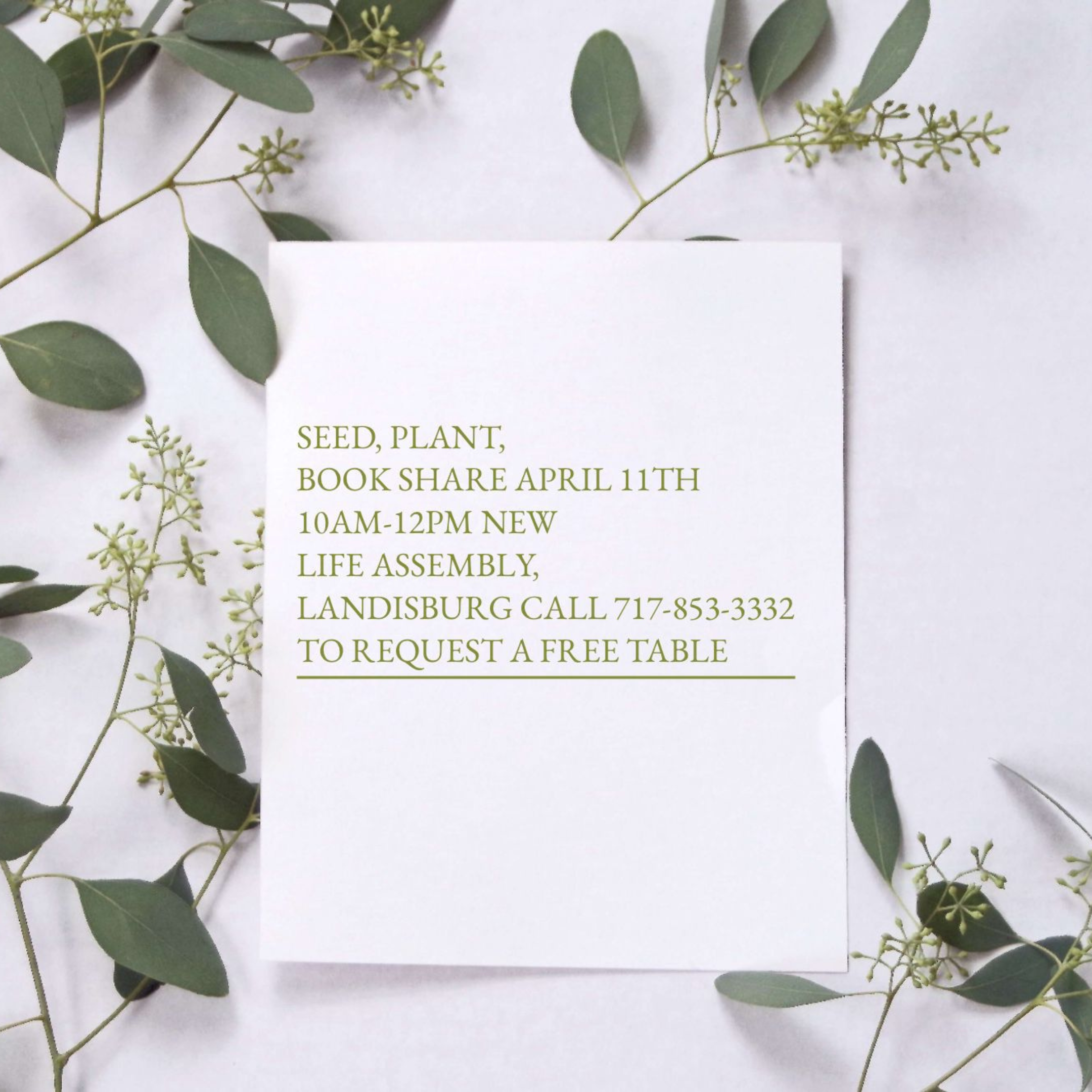 Seed, Plant, & Book Share