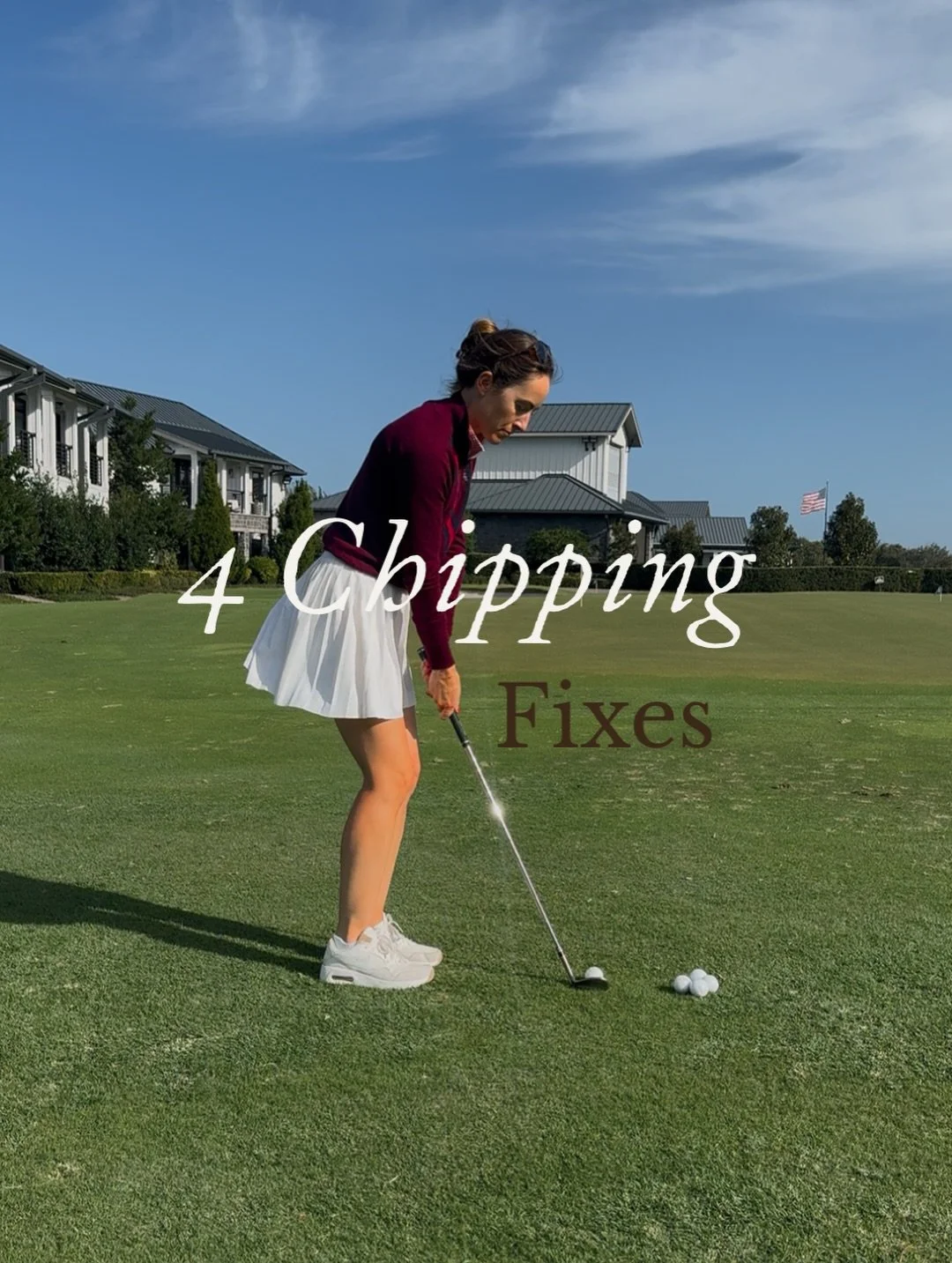 4 chipping tips for more success around the greens in 2026

1. Lean your center forward at set up 

2. Right hand only shots for better overall body rotation 

3. Step through drill to make sure we are moving up and through the shot 

4. Stand the we