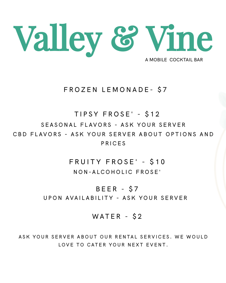 Frose Mobile Bar — Valley & Vine