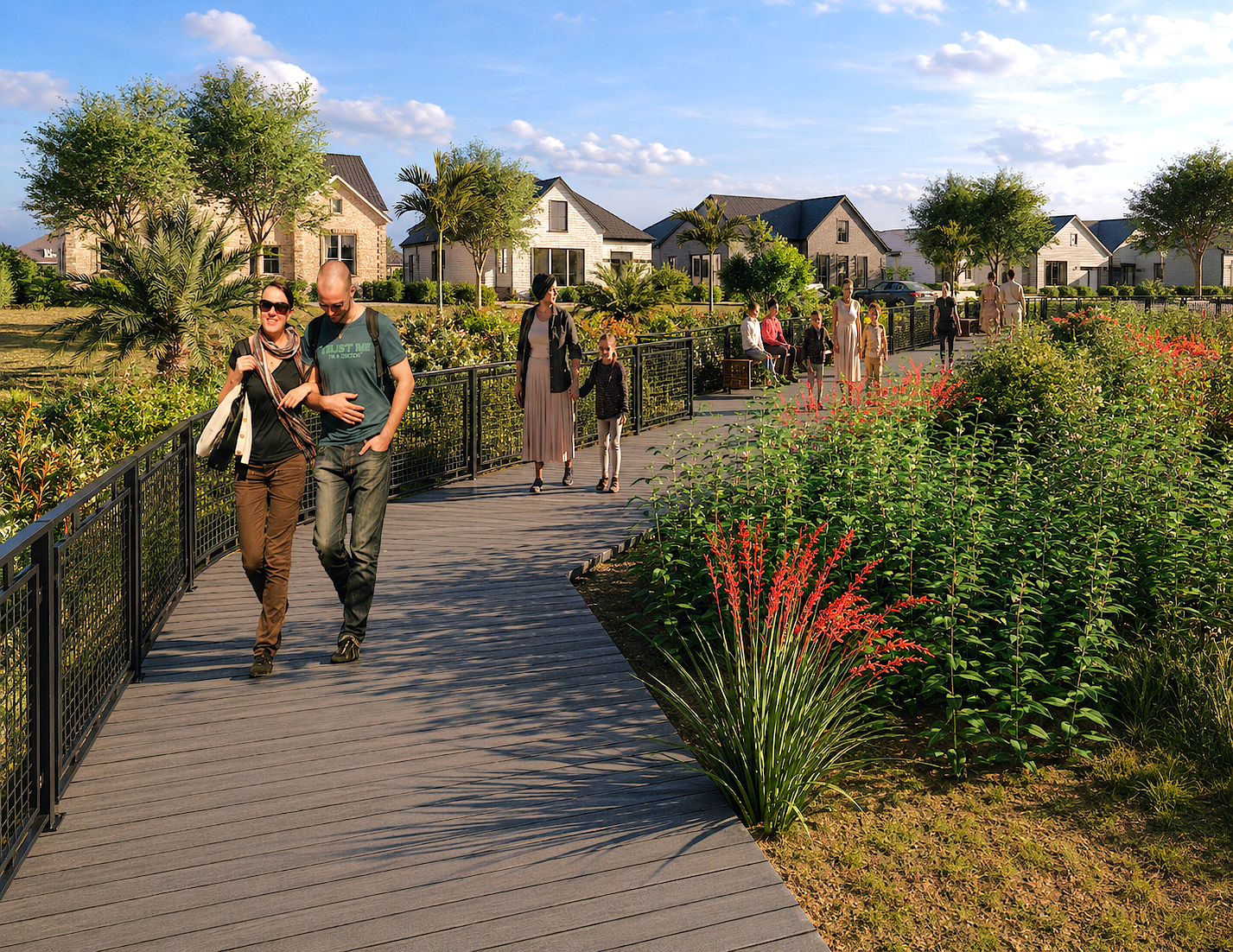 Viridian Nature Preserve boardwalk and native landscape