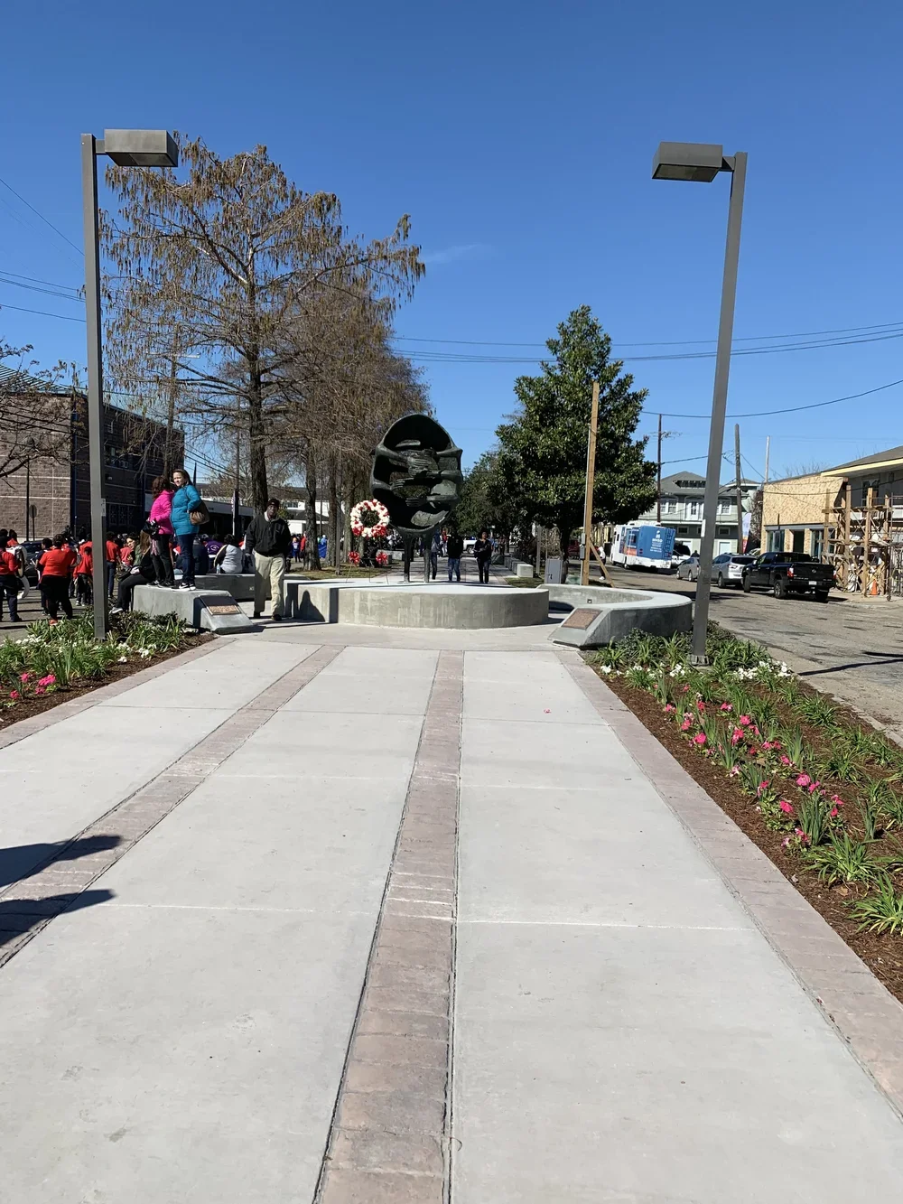 Frank Hayden sculpture at MLK Jr. Memorial Walk and Hayden Plaza