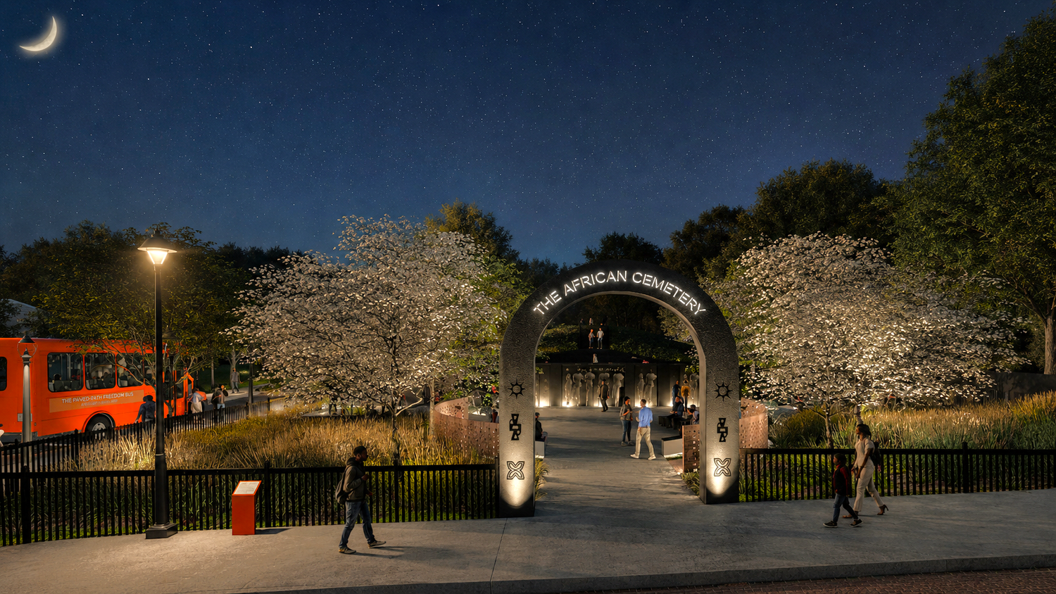 African Cemetery Master Plan landscape rendering