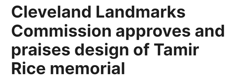 Tamir Rice Memorial Design